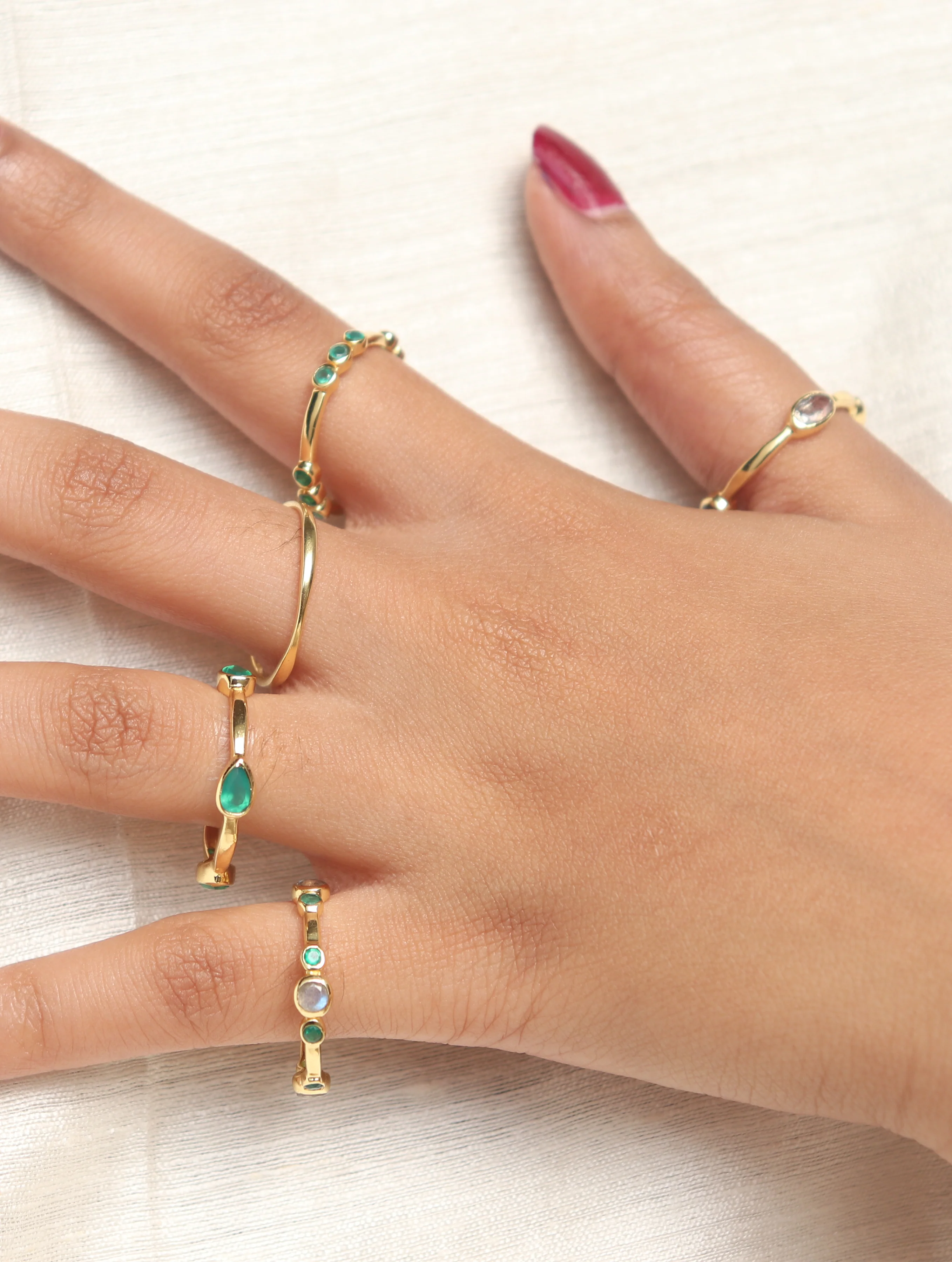 Rika Stackable Ring - Night - Image 7