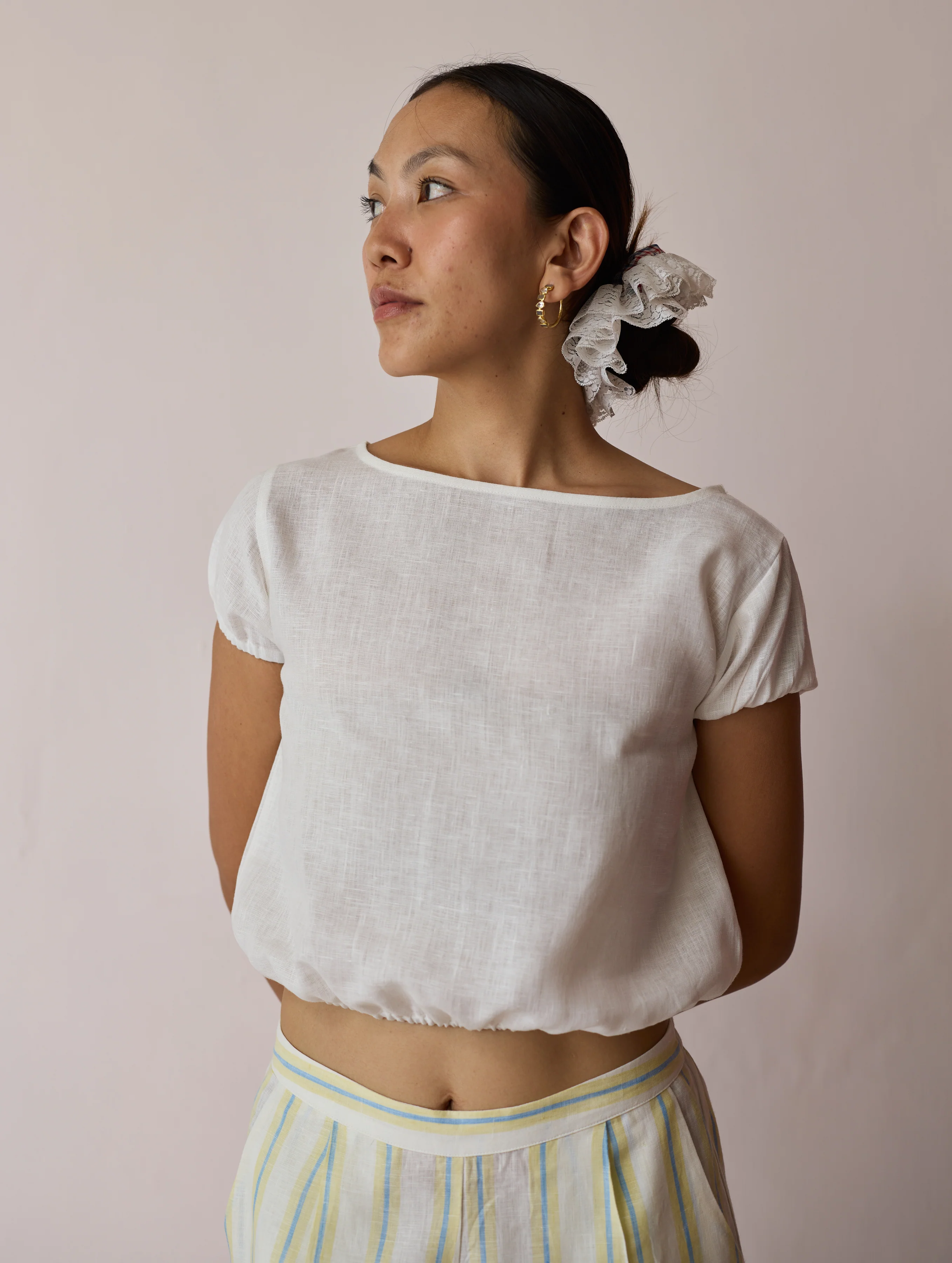 Rimi Linen Co-ord Set - Ivory - Image 2