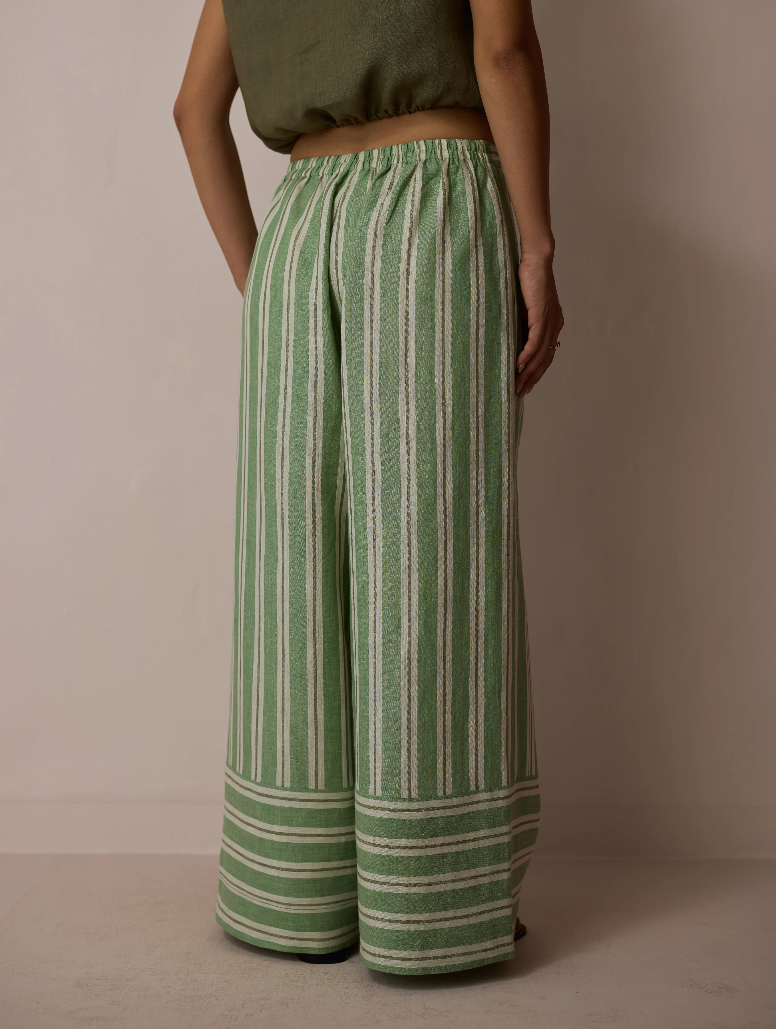 Rimi Linen Co-ord Set - Olive - Image 10