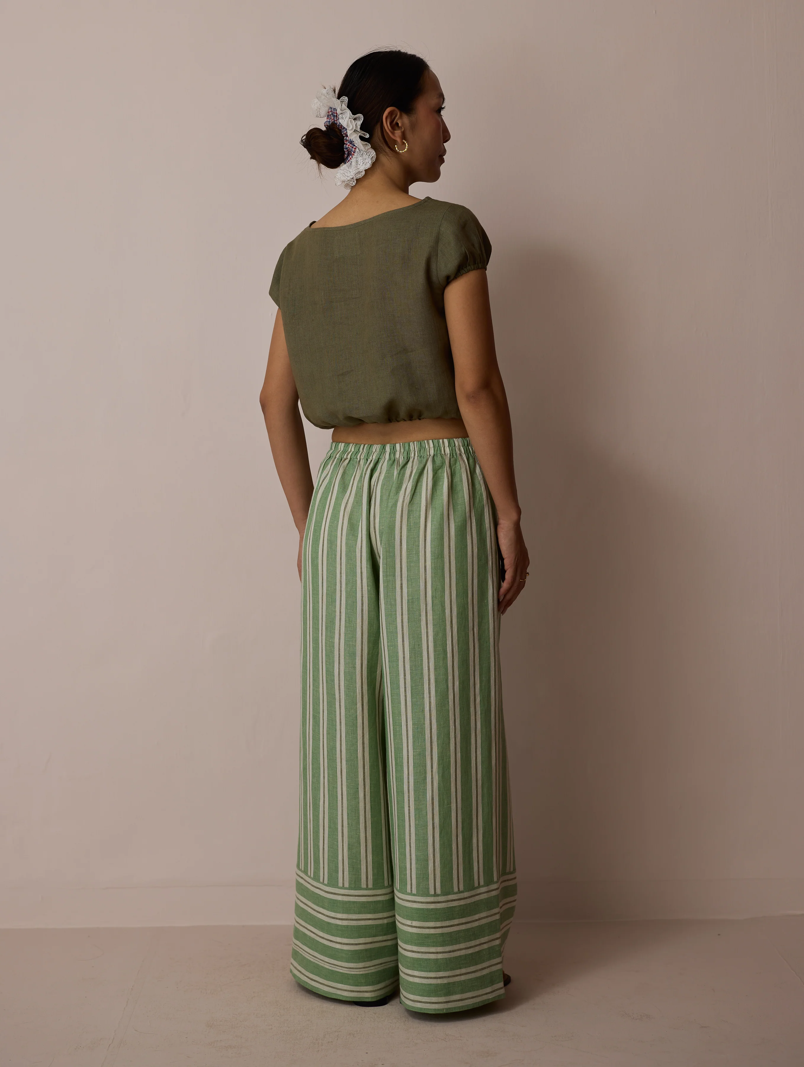 Rimi Linen Co-ord Set - Olive - Image 6