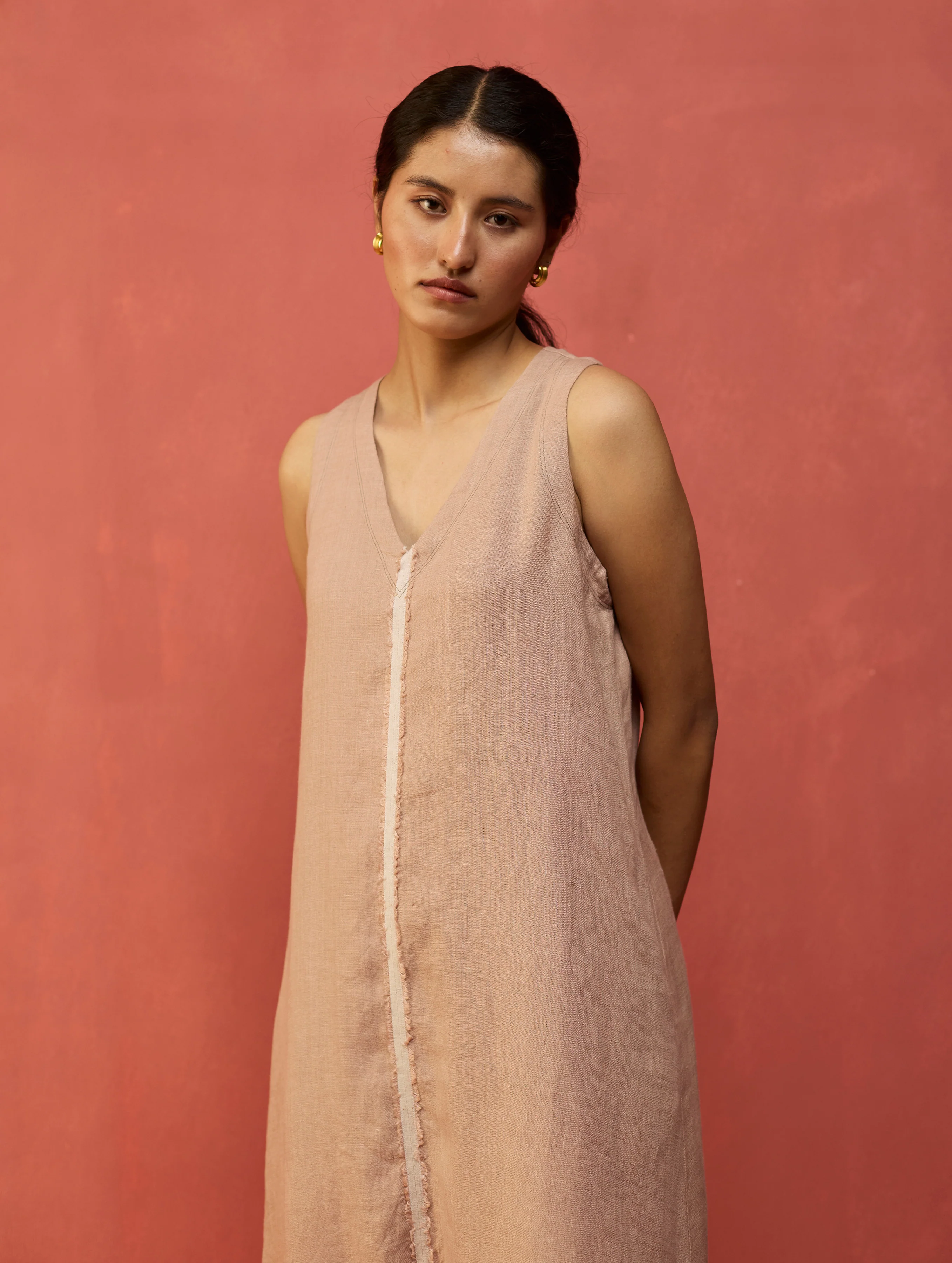 Rohe Sleeveless Linen Tunic - Dusty Rose - Image 5