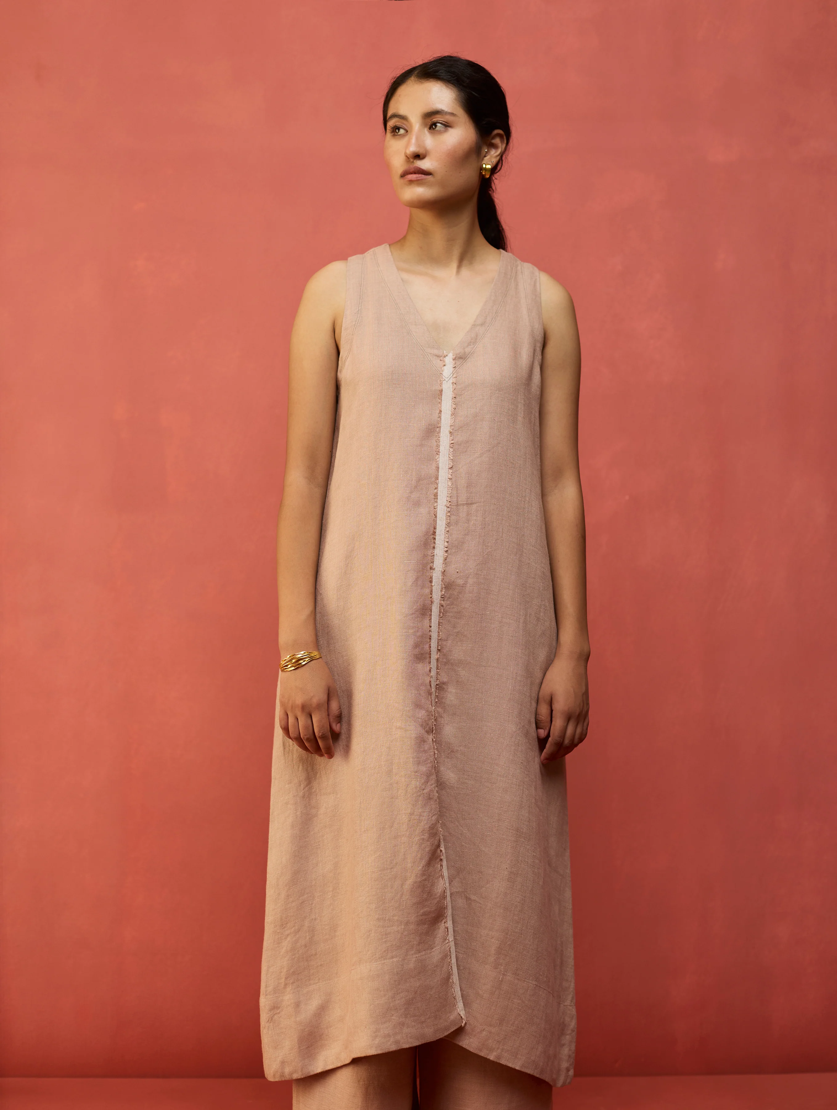 Rohe Sleeveless Linen Tunic - Dusty Rose - Image 6