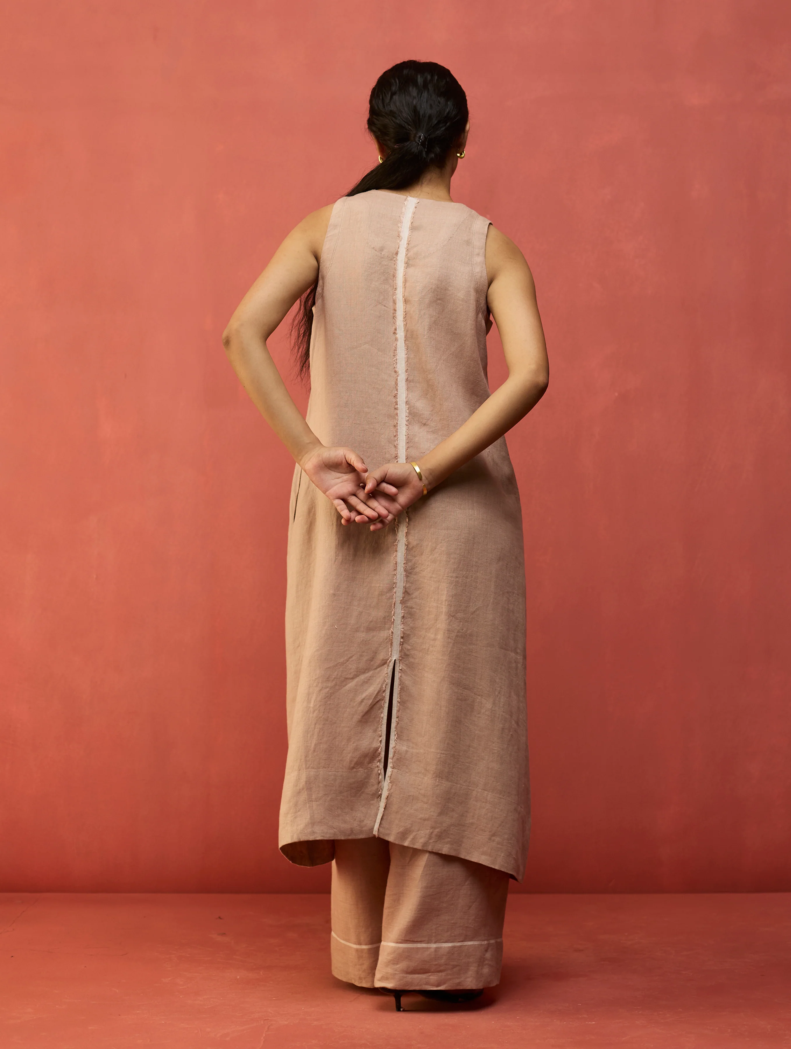 Rohe Sleeveless Linen Tunic - Dusty Rose - Image 8