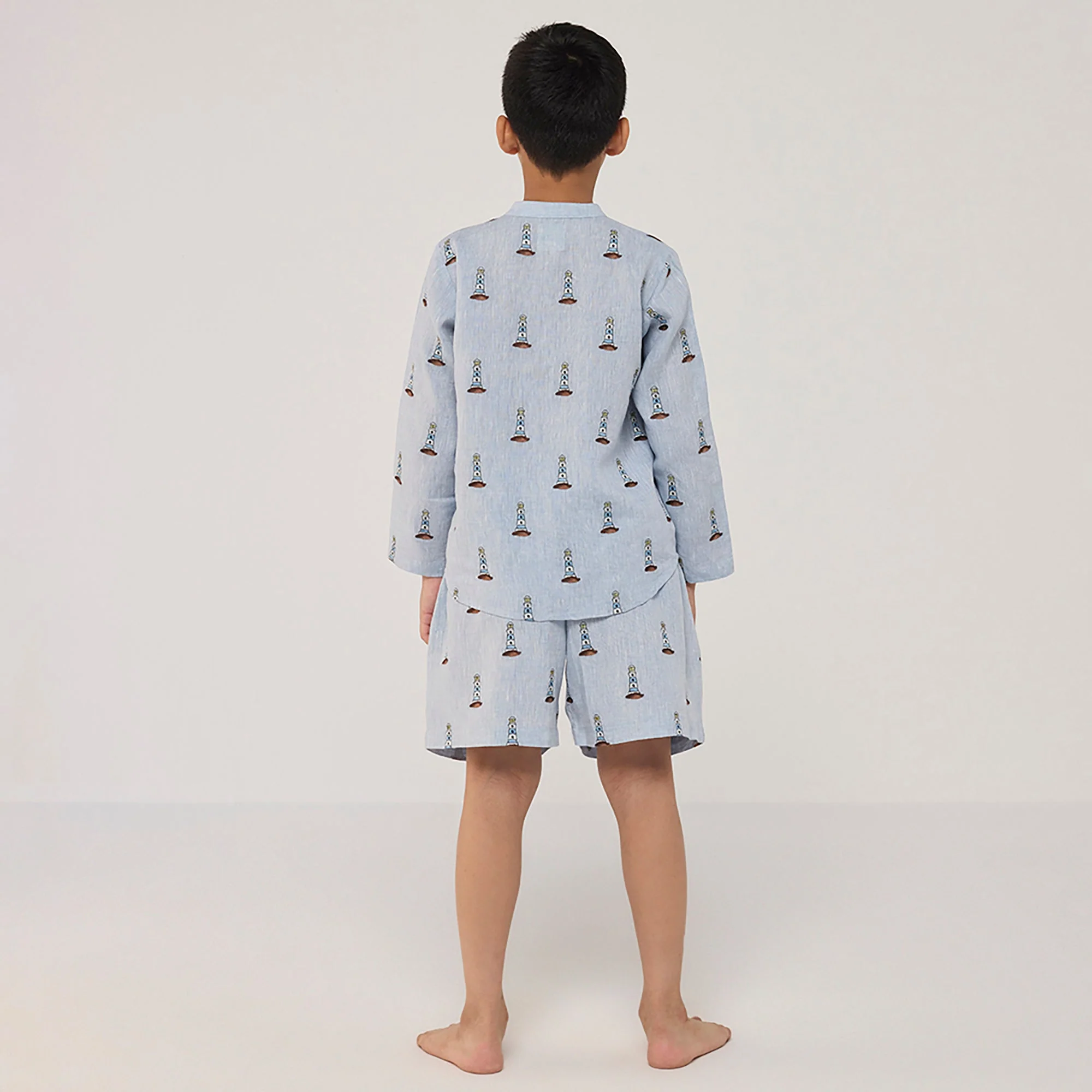 Rolf Linen Shorts - Sky (Lighthouse) - Image 4