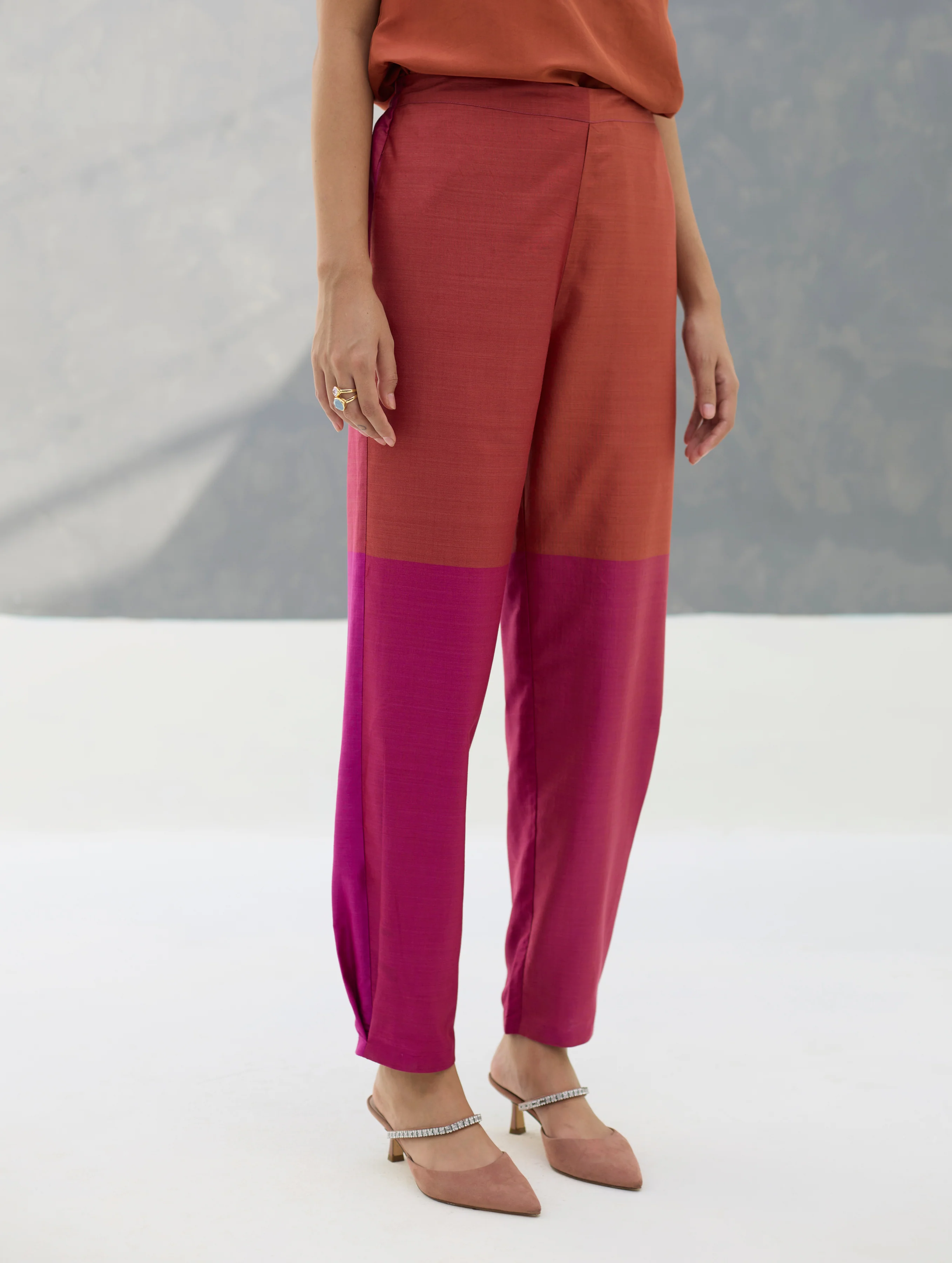 Sama Eri Silk Shirt Kurta Set -  Rose - Image 12