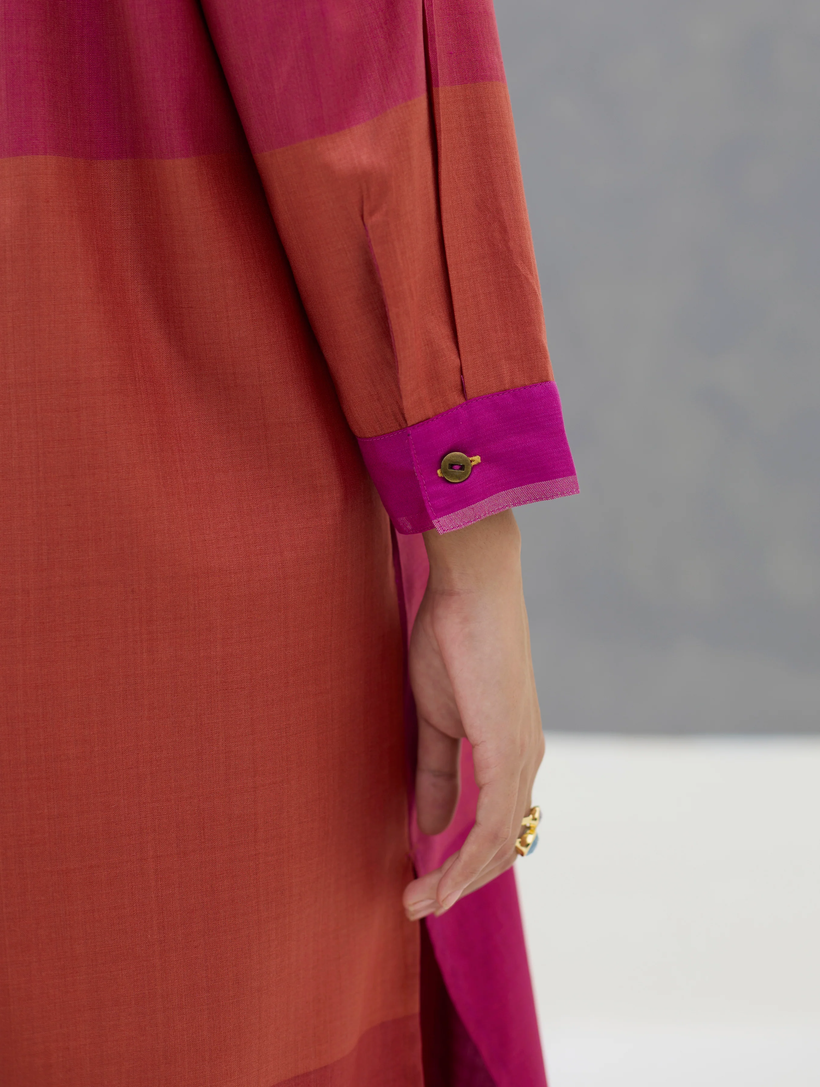 Sama Eri Silk Shirt Kurta Set -  Rose - Image 8