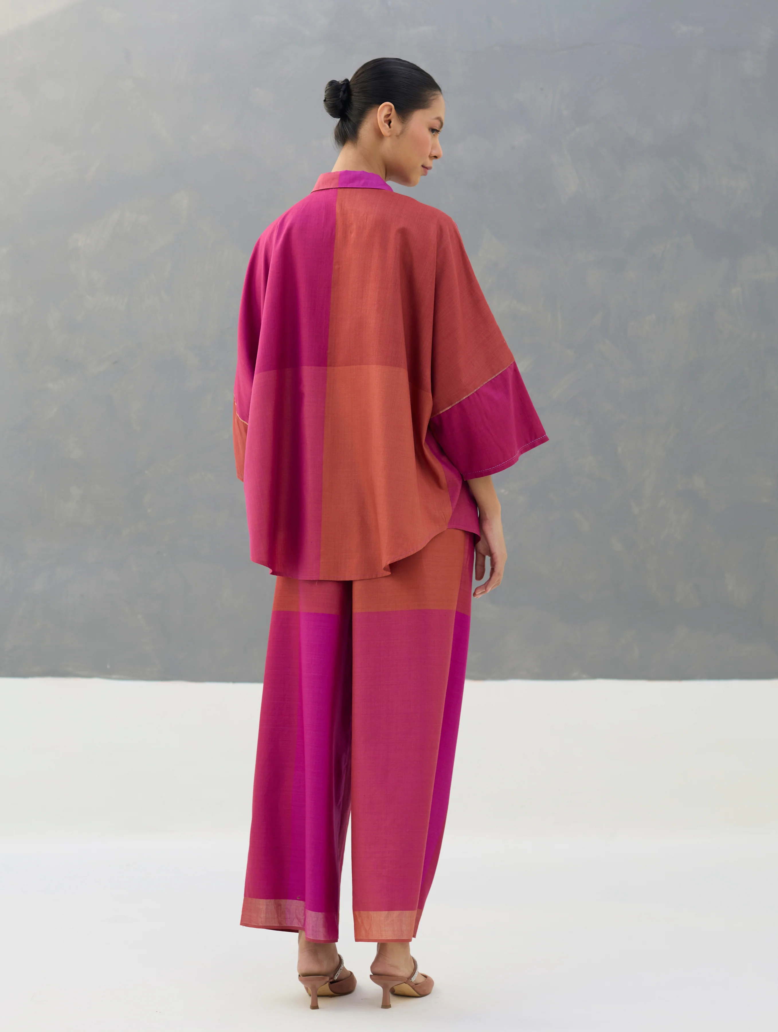 Sara Eri Silk Co-ord Set  - Rose - Image 5