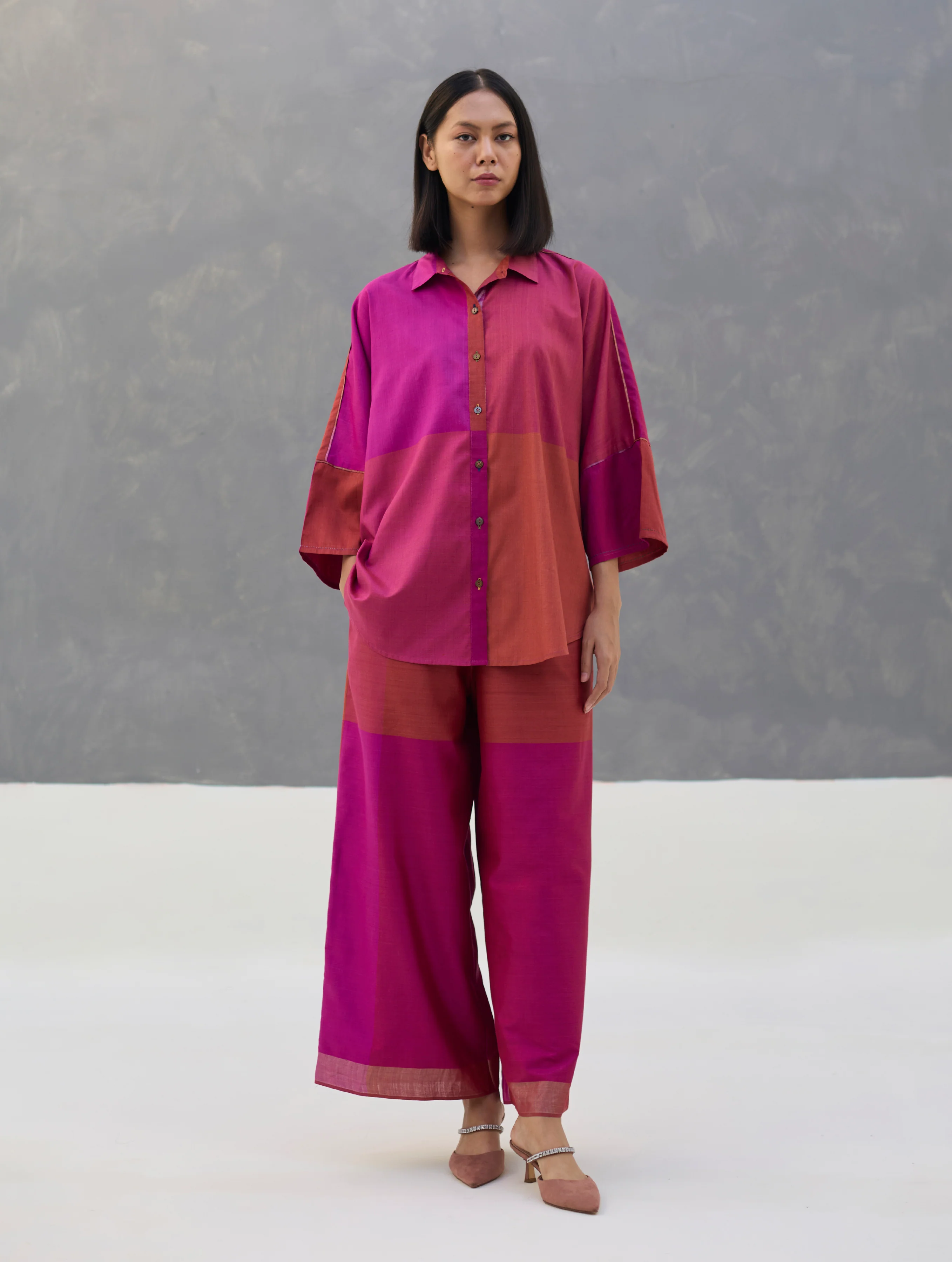Sara Eri Silk Co-ord Set  - Rose - Image 6