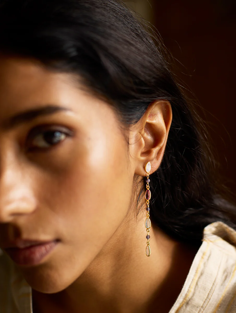 Sera Dangler Earrings - Lavender - Image 3