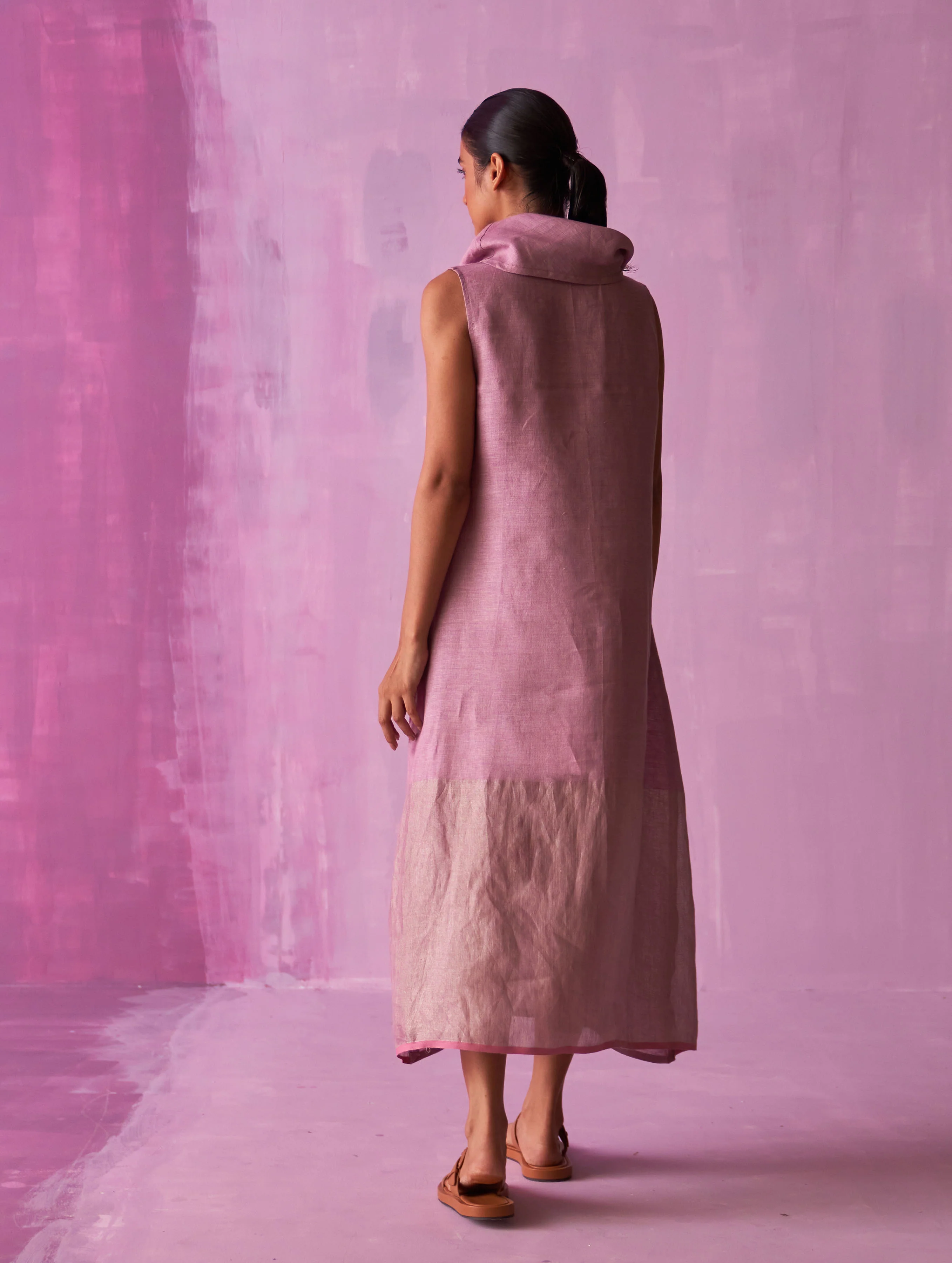 Shira Cowl Neck Dress - Lavender - Image 2