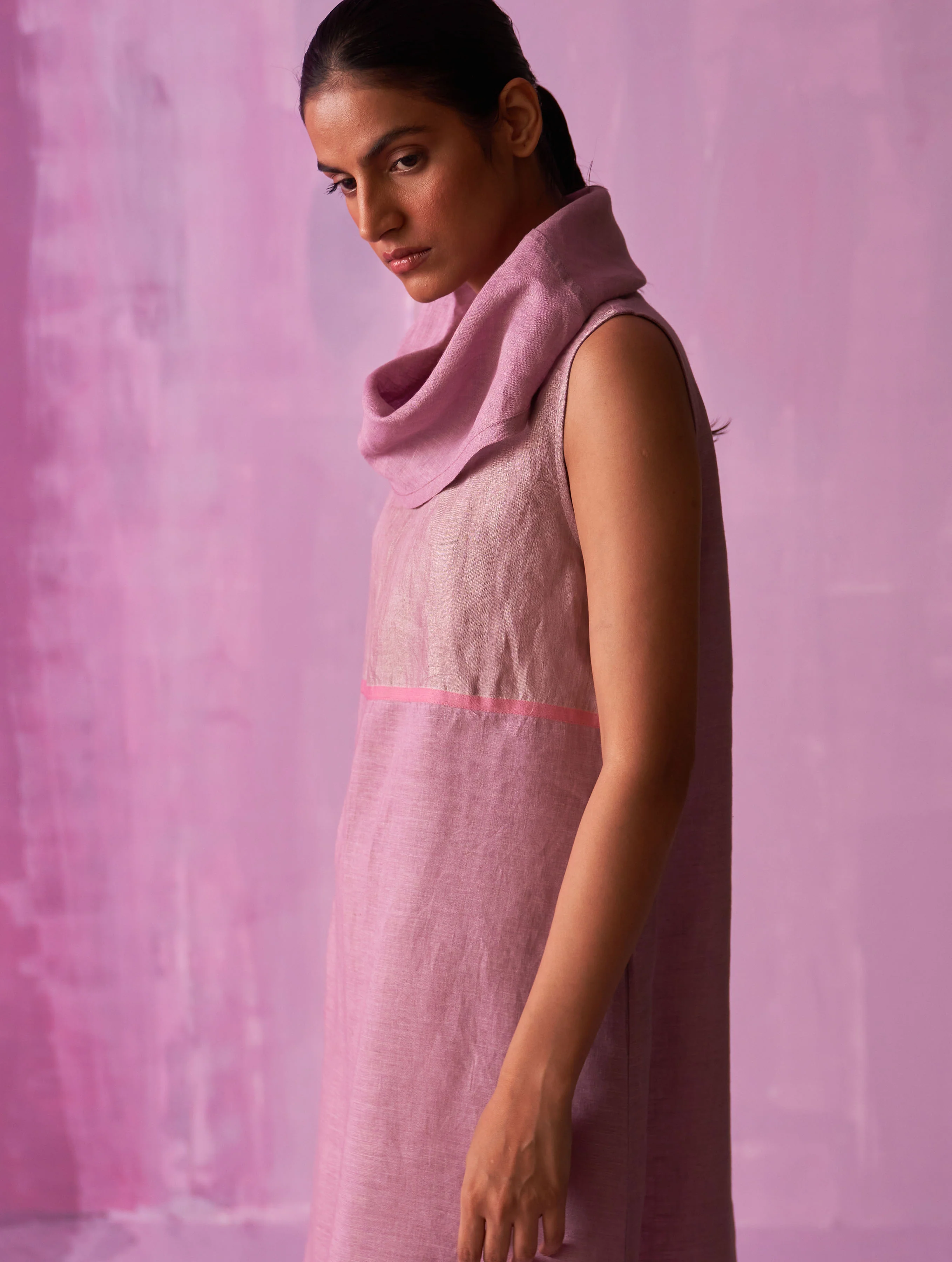 Shira Cowl Neck Dress - Lavender - Image 5