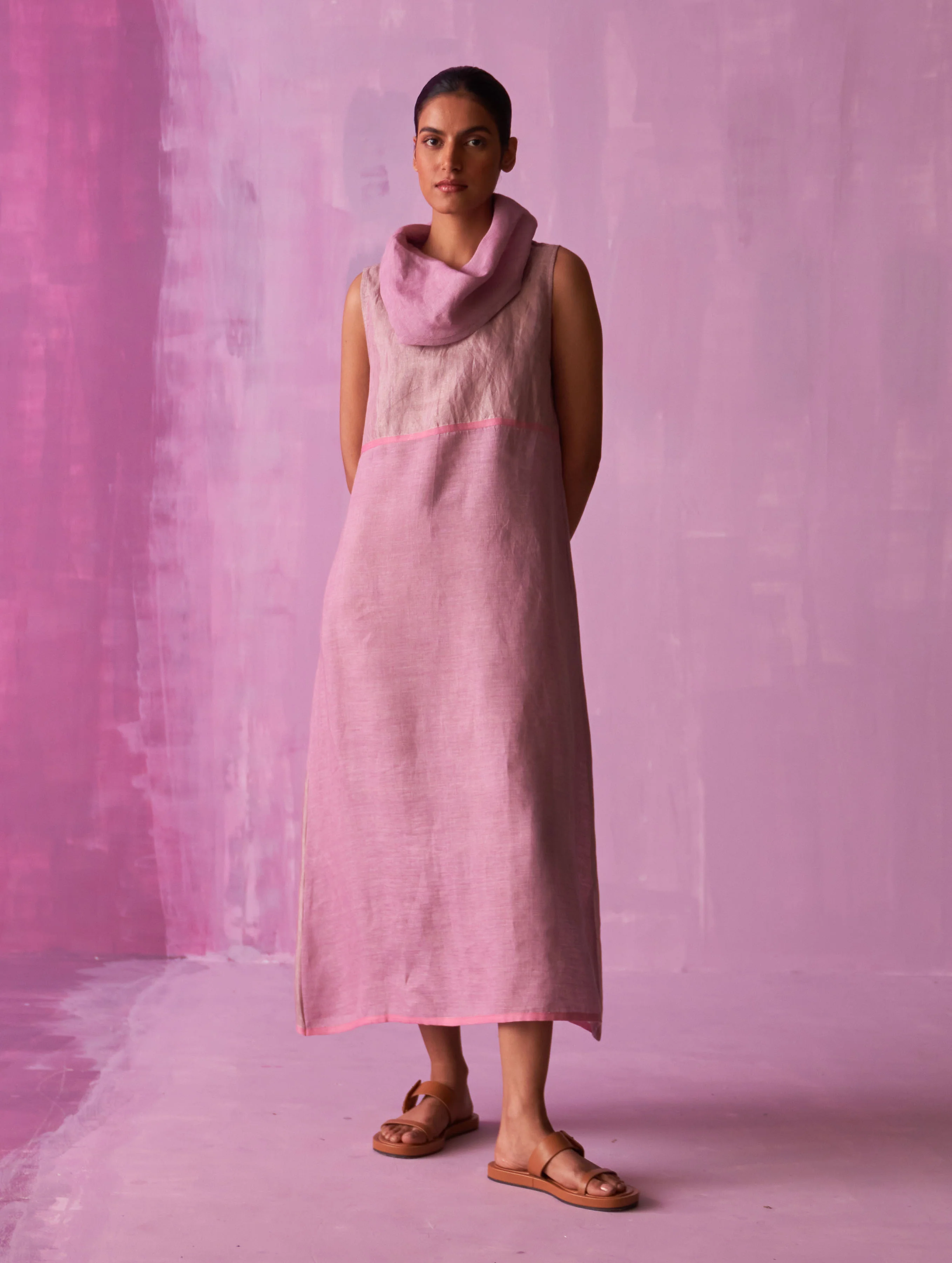 Shira Cowl Neck Dress - Lavender - Image 6