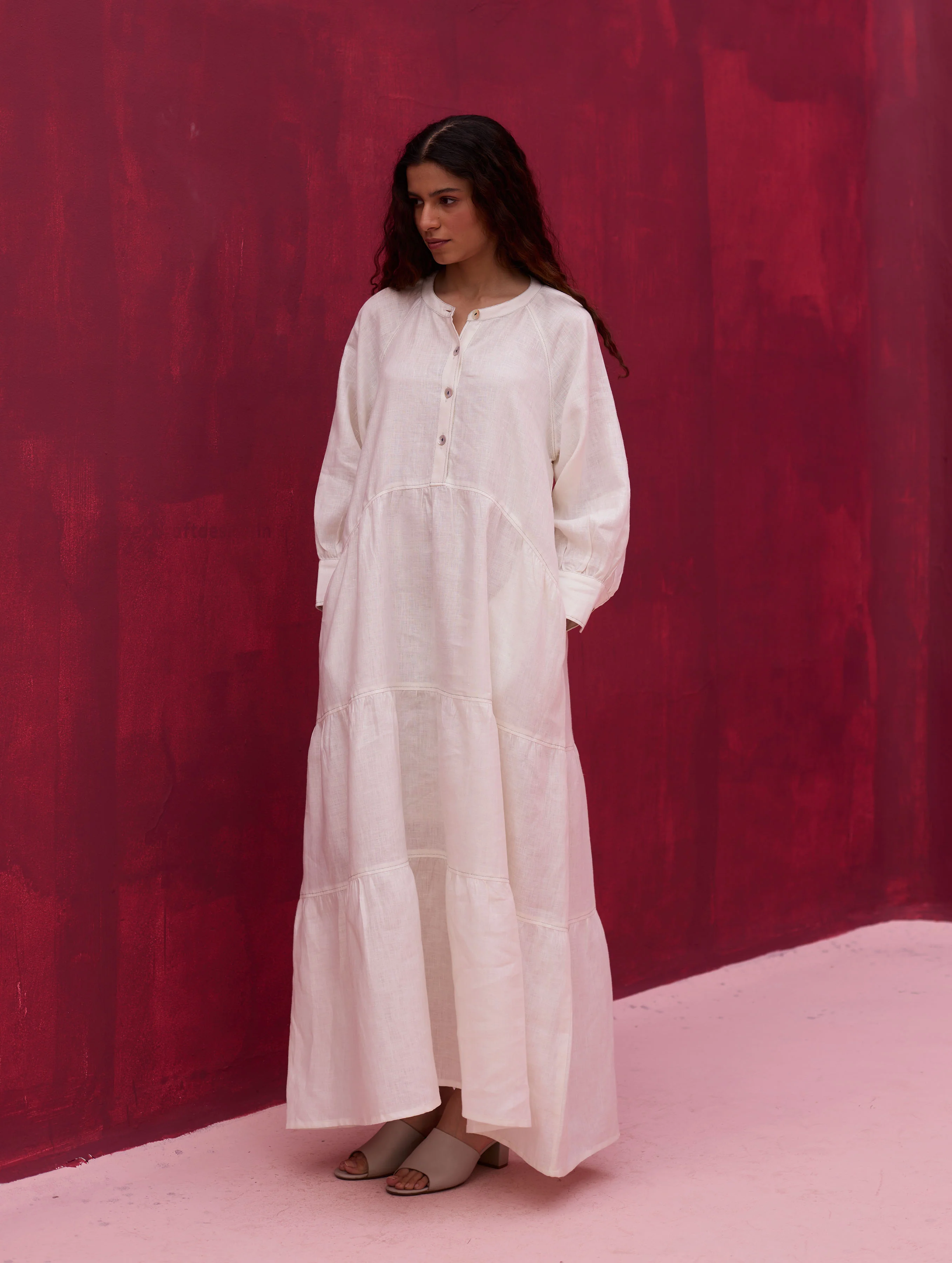 Shiri Linen Dress - Ivory - Image 11