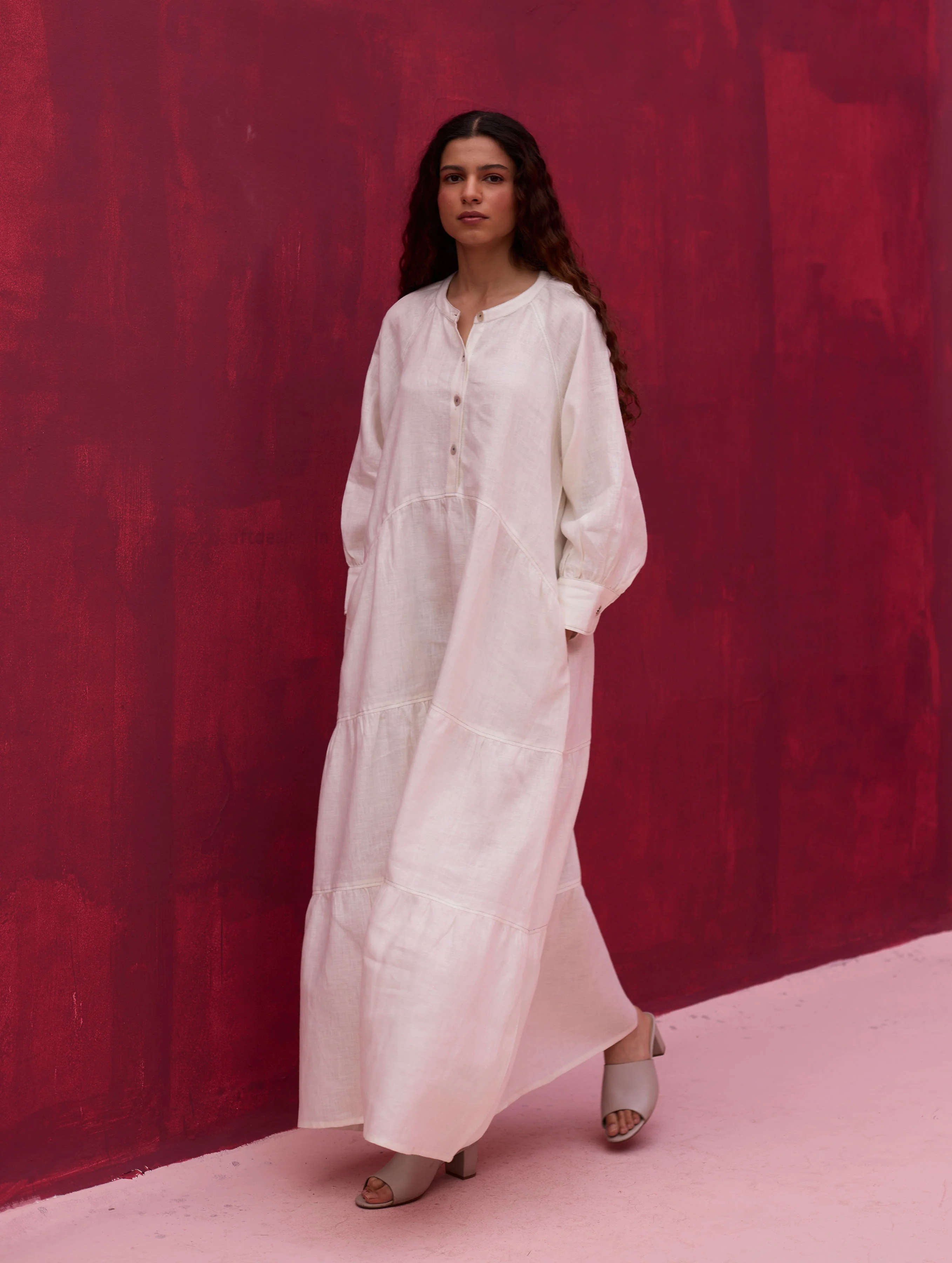 Shiri Linen Dress - Ivory - Image 12
