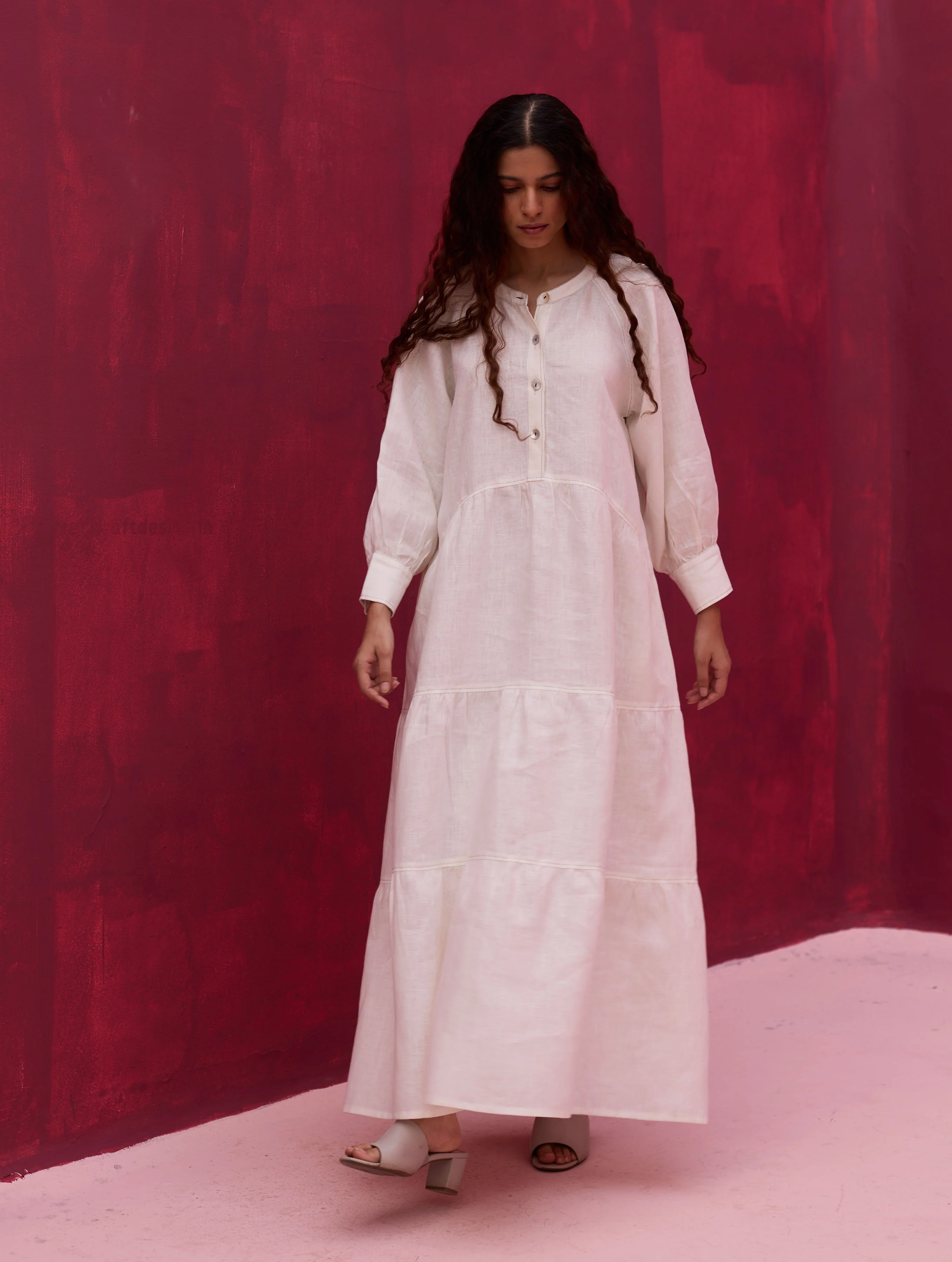 Shiri Linen Dress - Ivory - Image 6