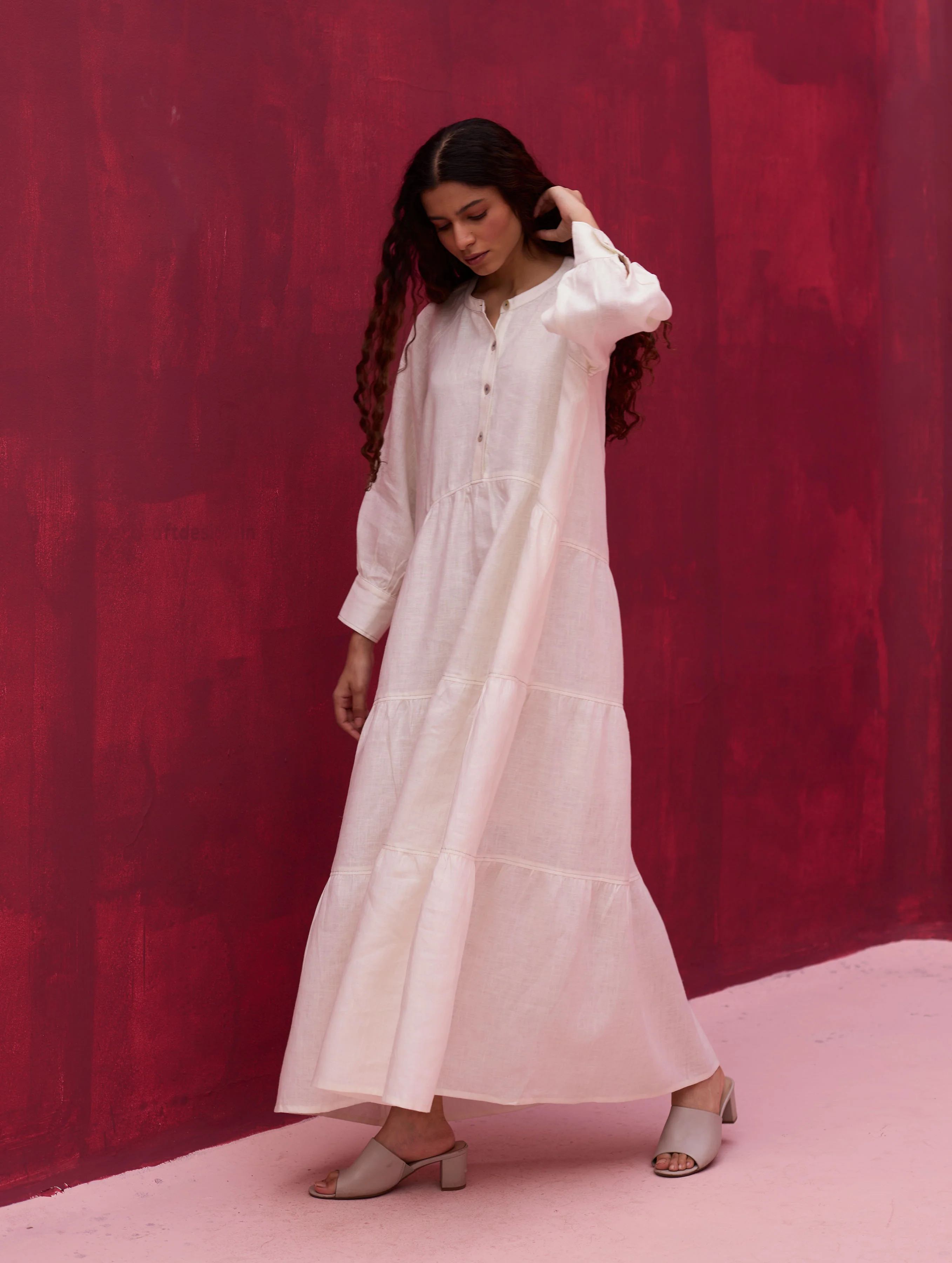 Shiri Linen Dress - Ivory - Image 8