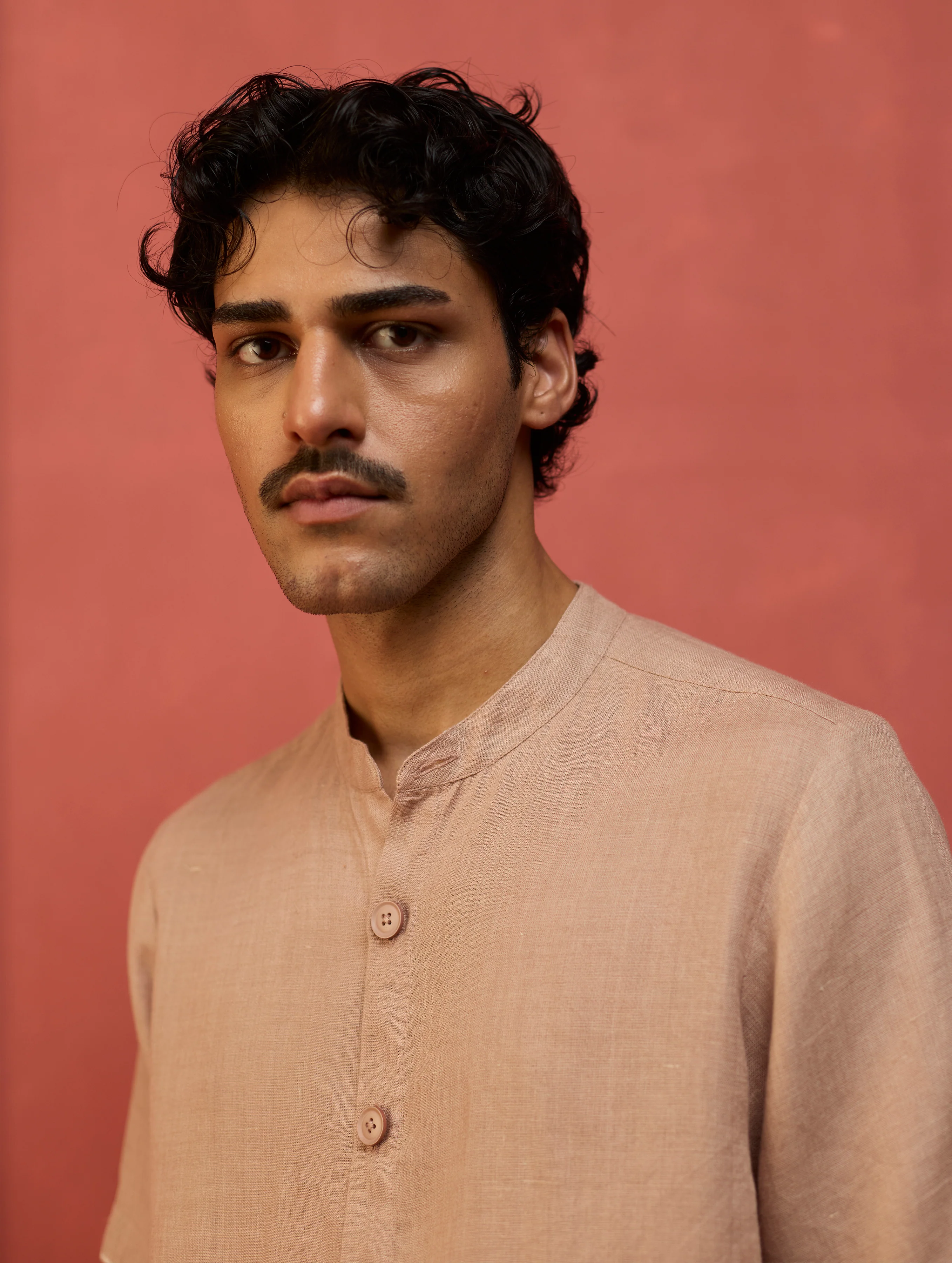 Shuko Linen Shirt - Dusty Rose - Image 2