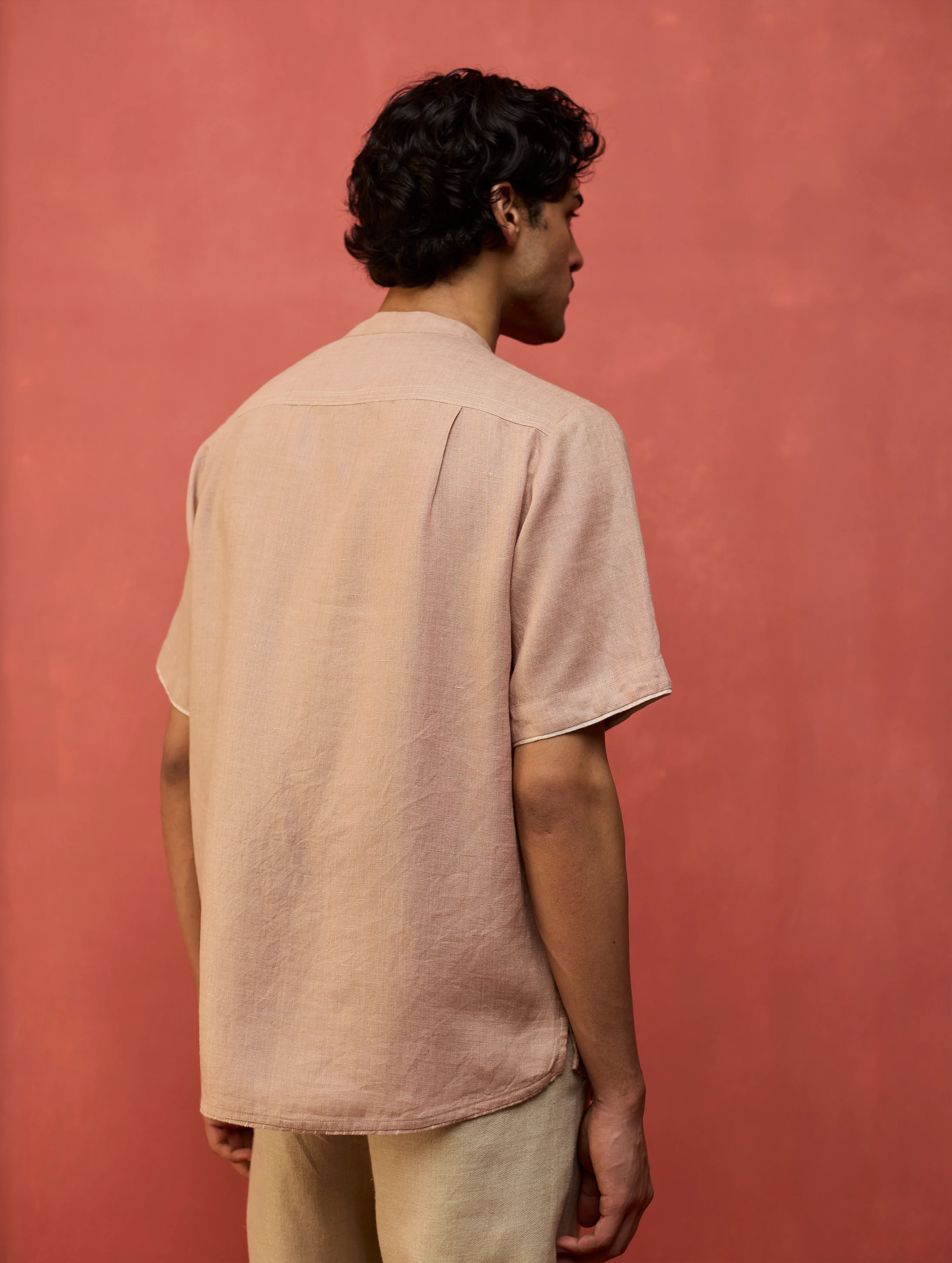 Shuko Linen Shirt - Dusty Rose - Image 7