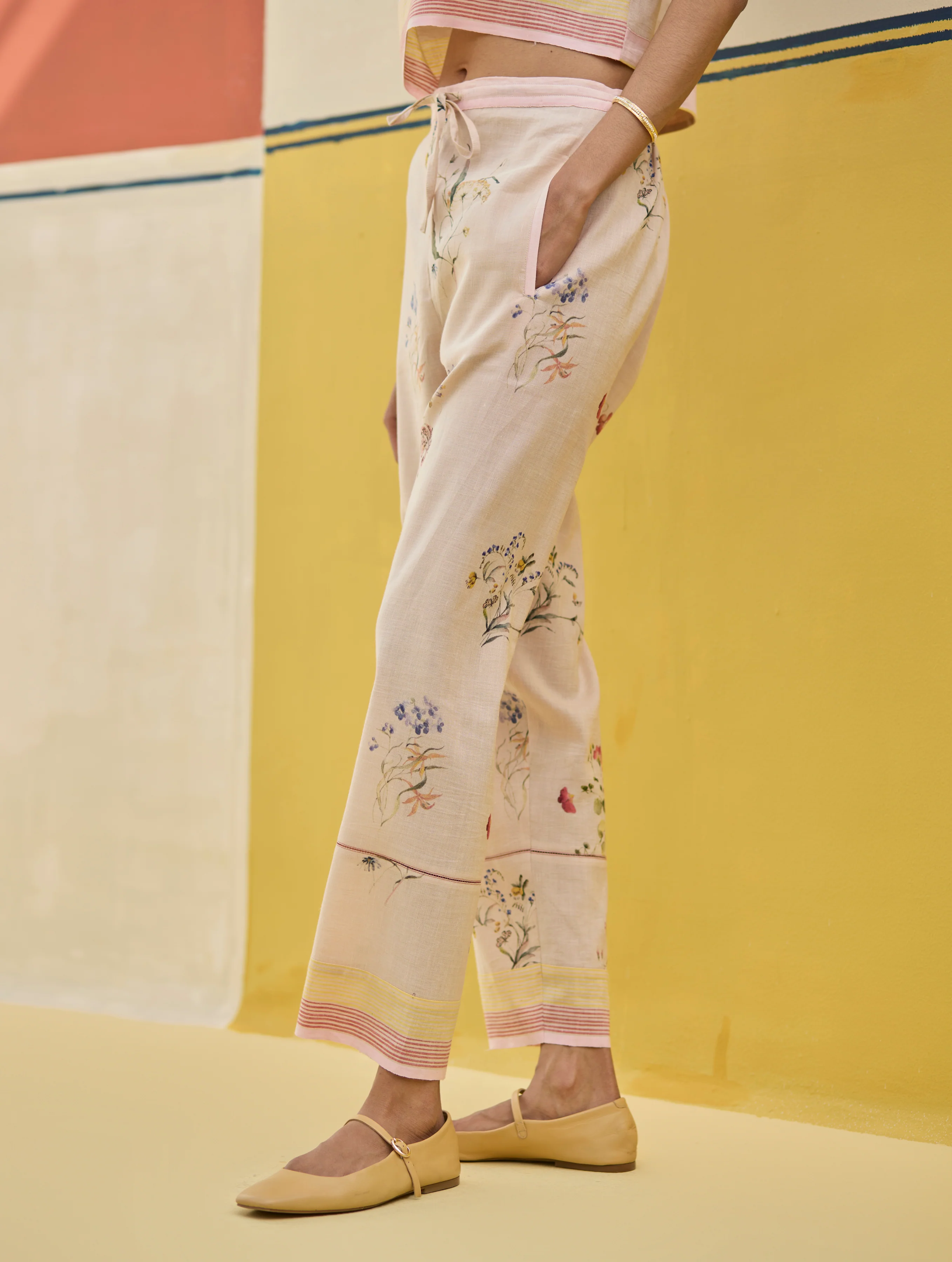Talia Check Linen Co-ord Set - Sand - Image 8