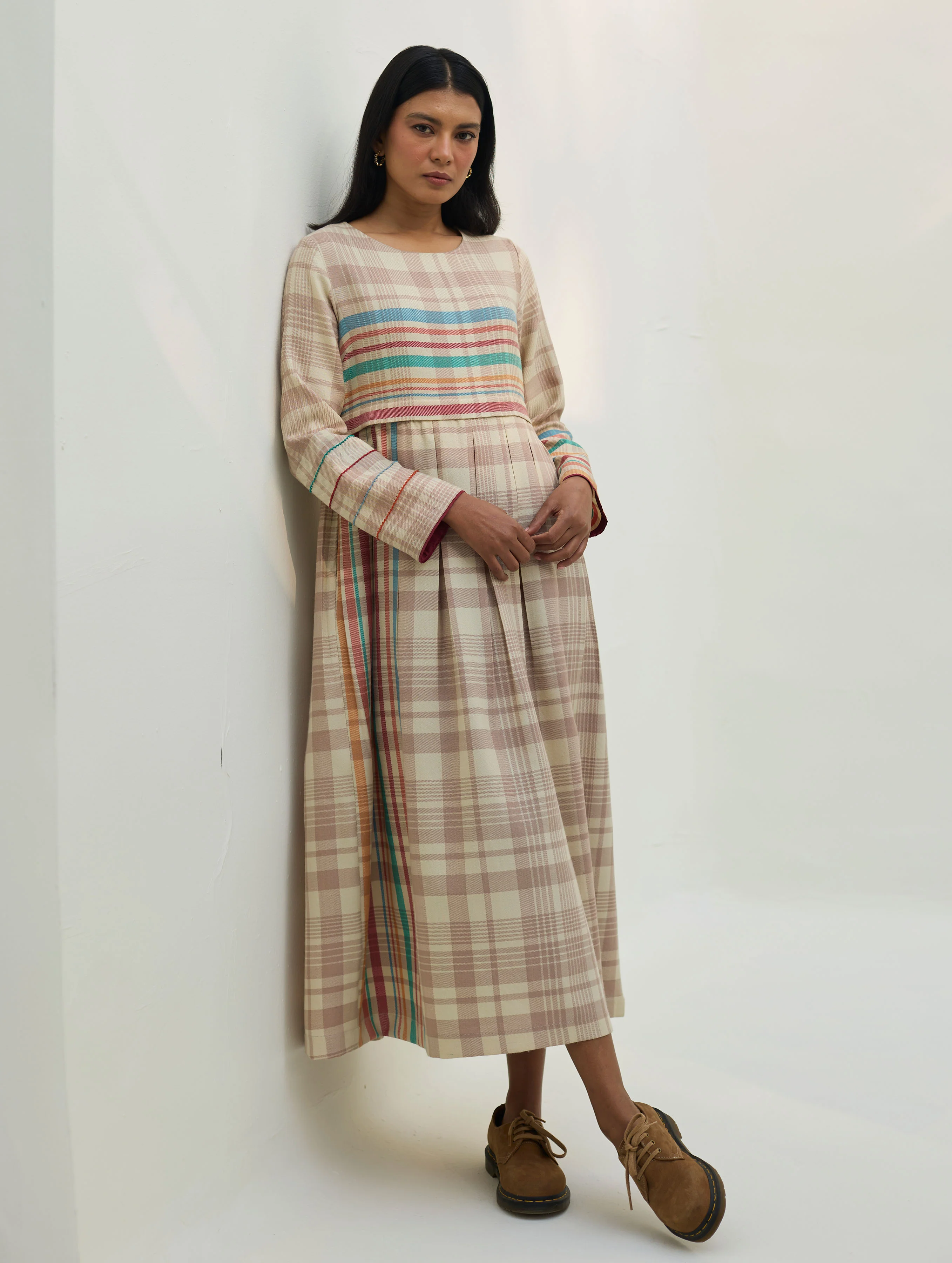 Thena Reversible Merino Wool Co-ord Set - Beige - Image 17