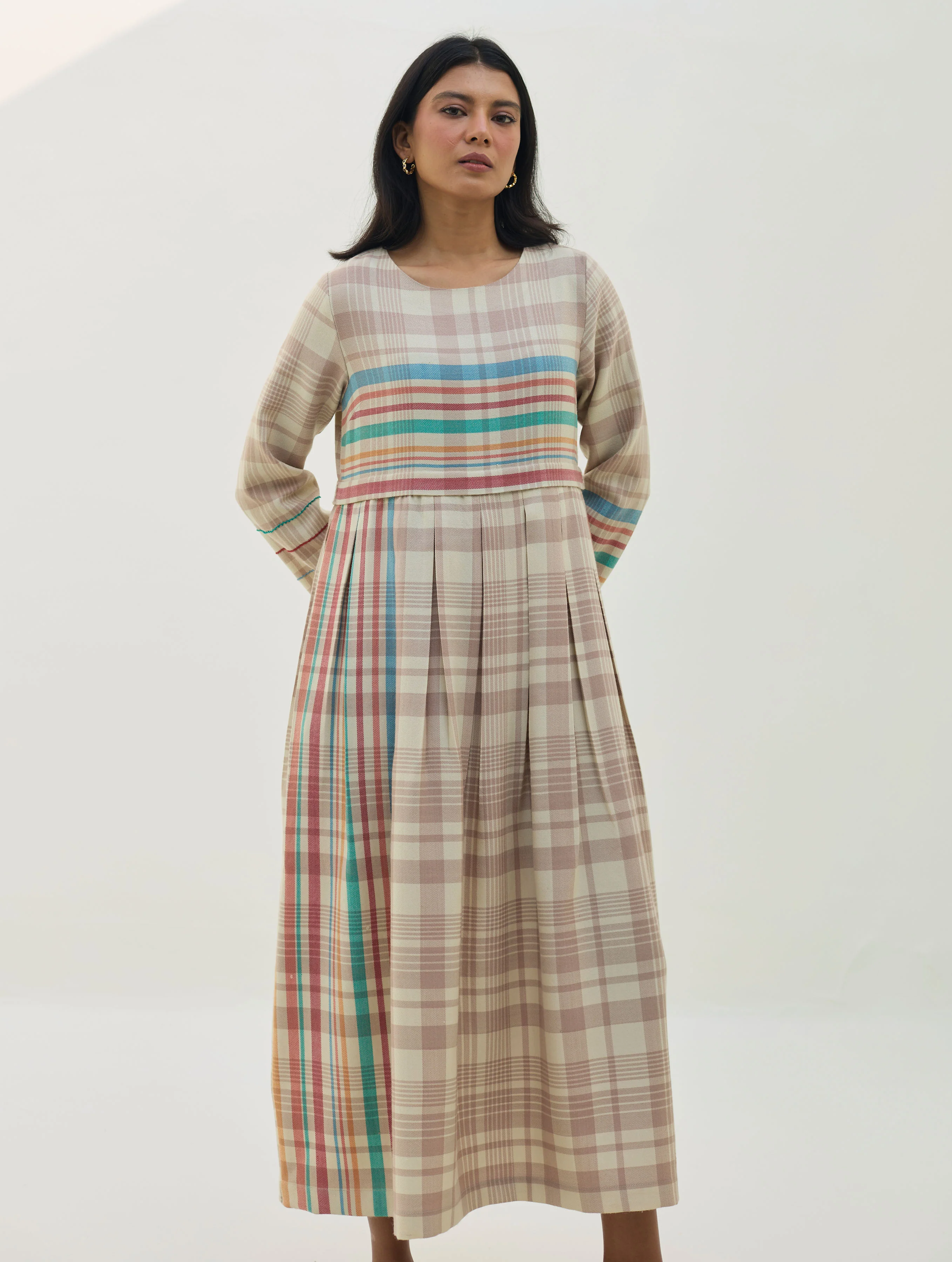 Thena Reversible Merino Wool Co-ord Set - Beige - Image 19