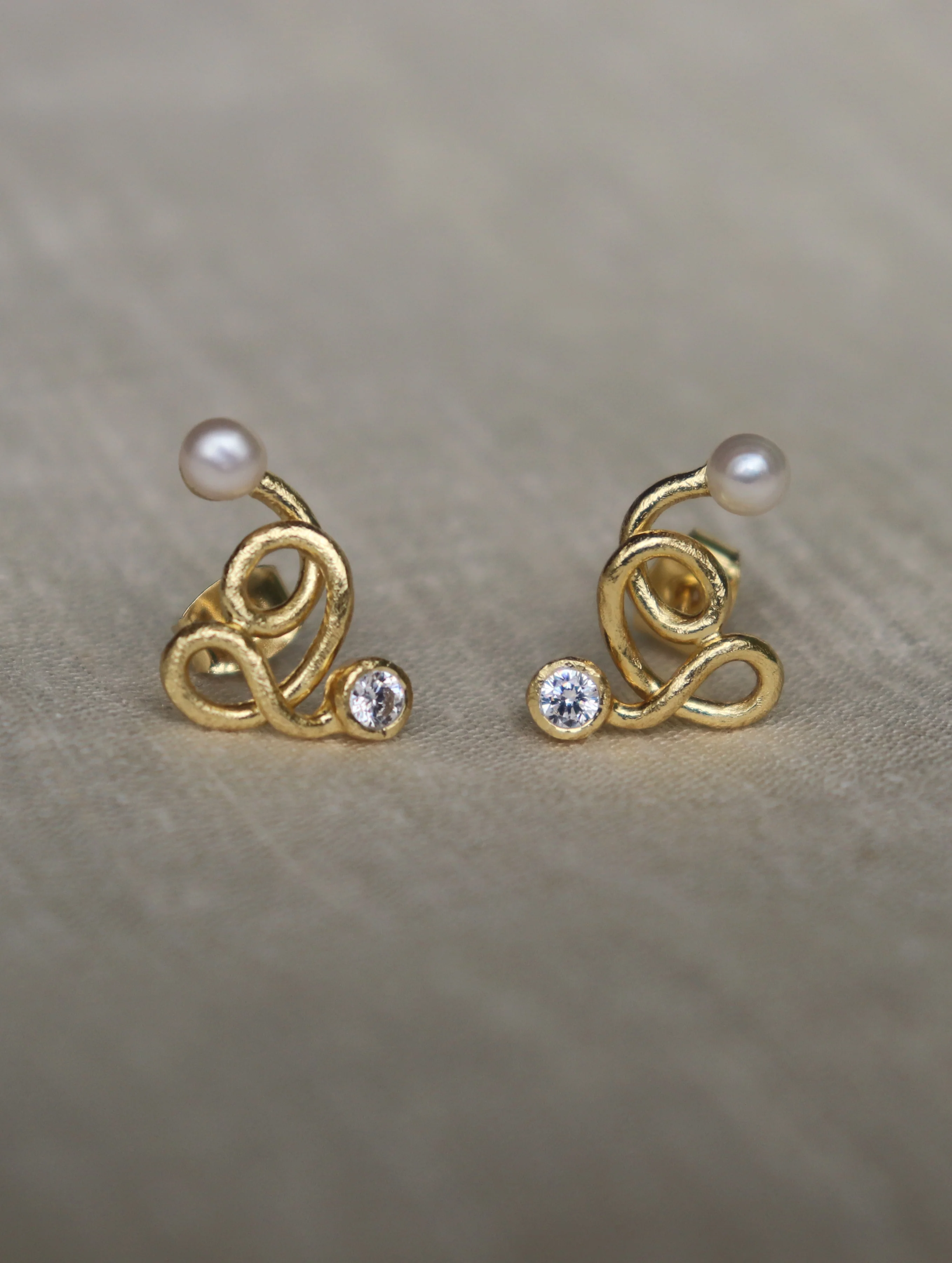 Trinity Studs - Crystal - Image 2