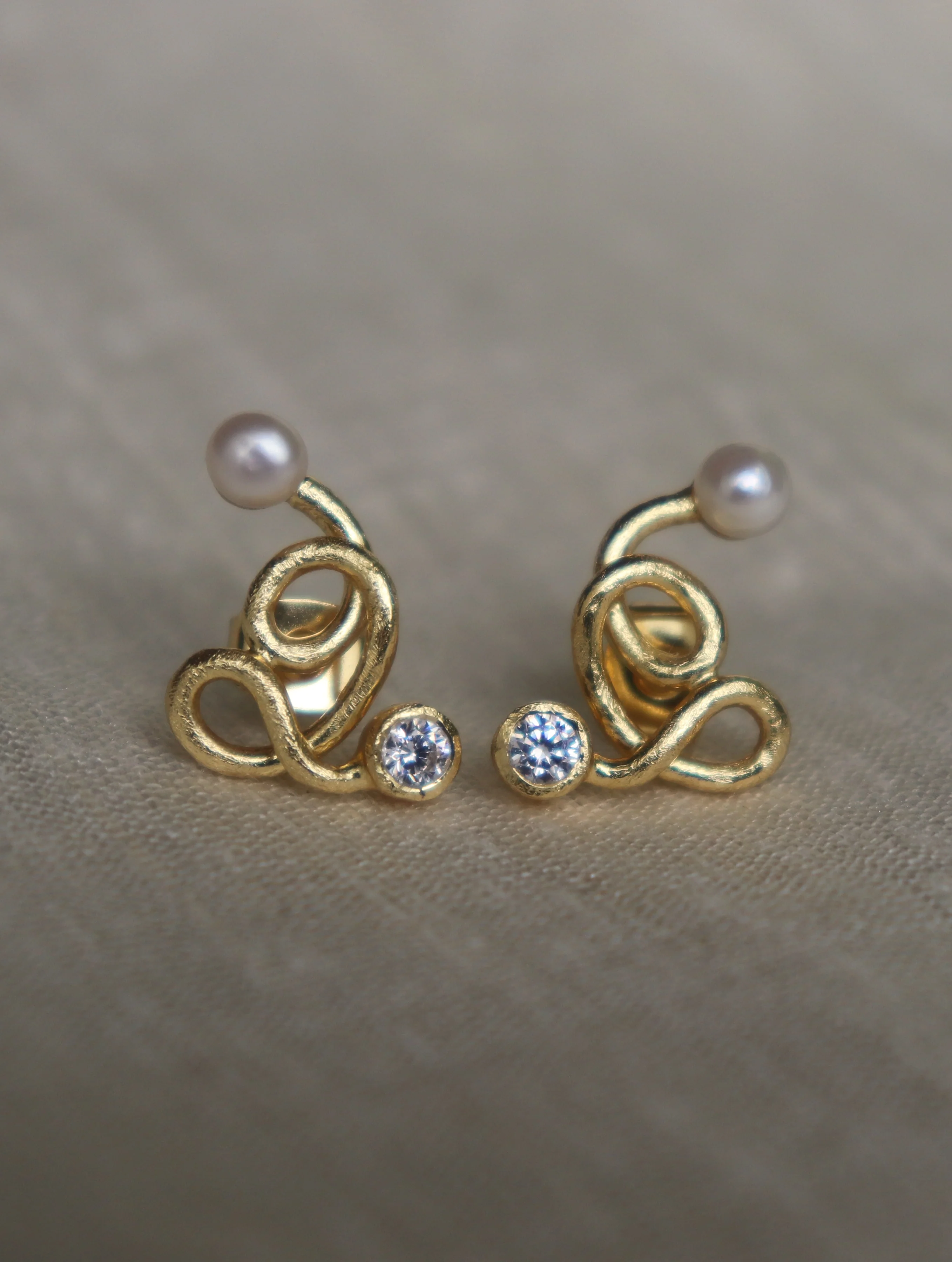 Trinity Studs - Crystal - Image 3