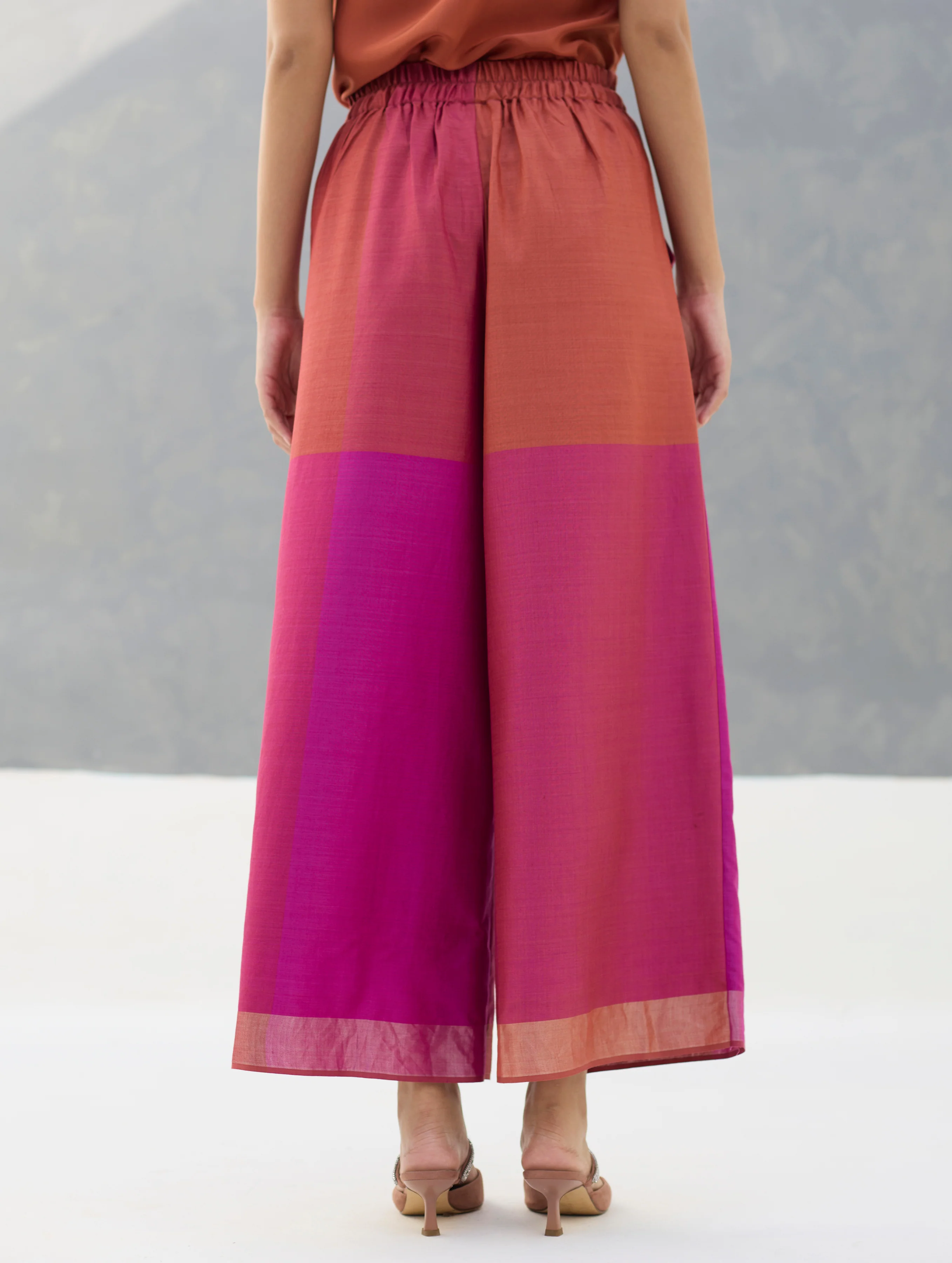 Warda Angrakha Eri Silk Kurta Set  - Rose - Image 13