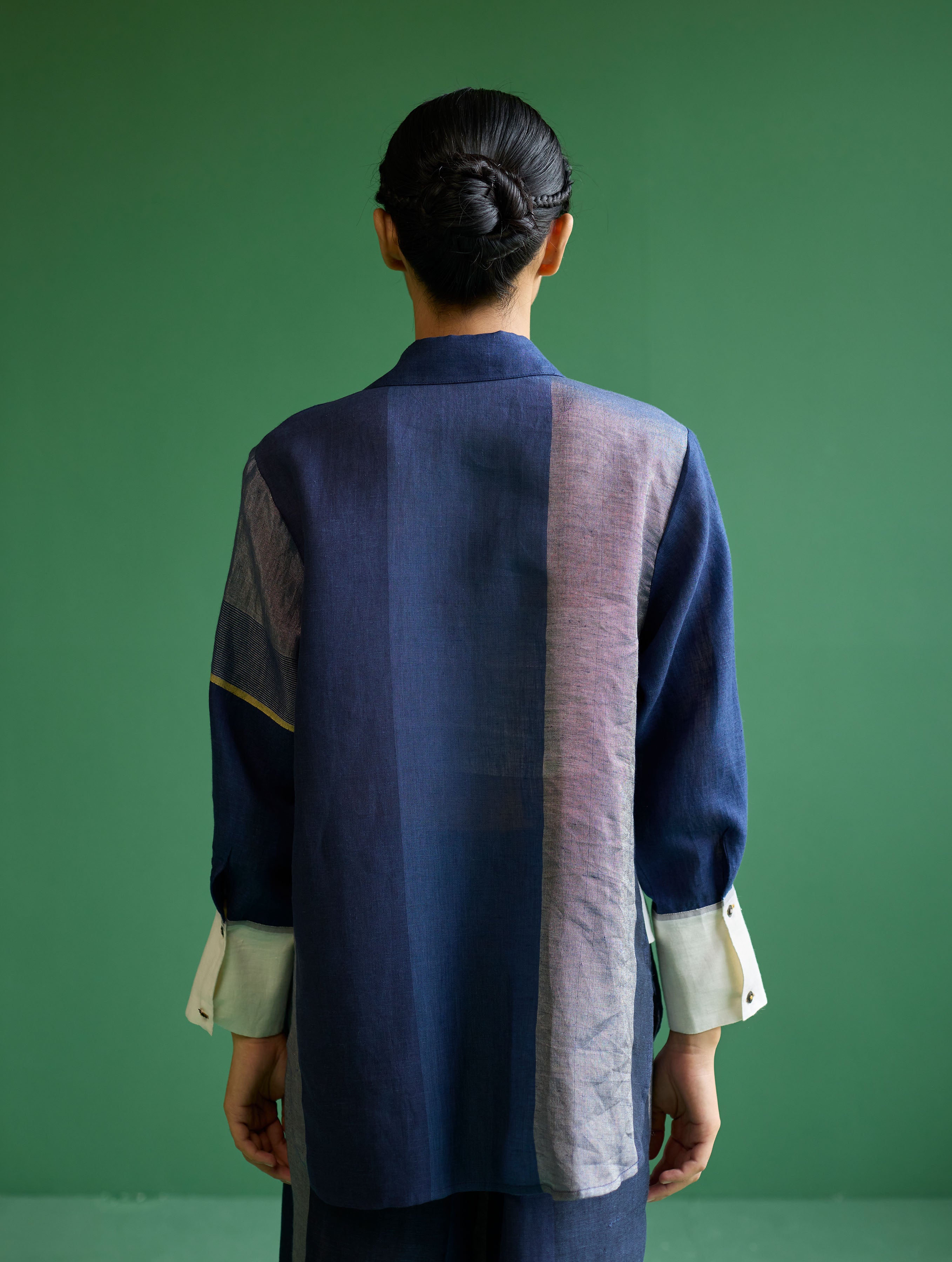 Yang Color-Blocked Co-ord Set - Navy - Image 6