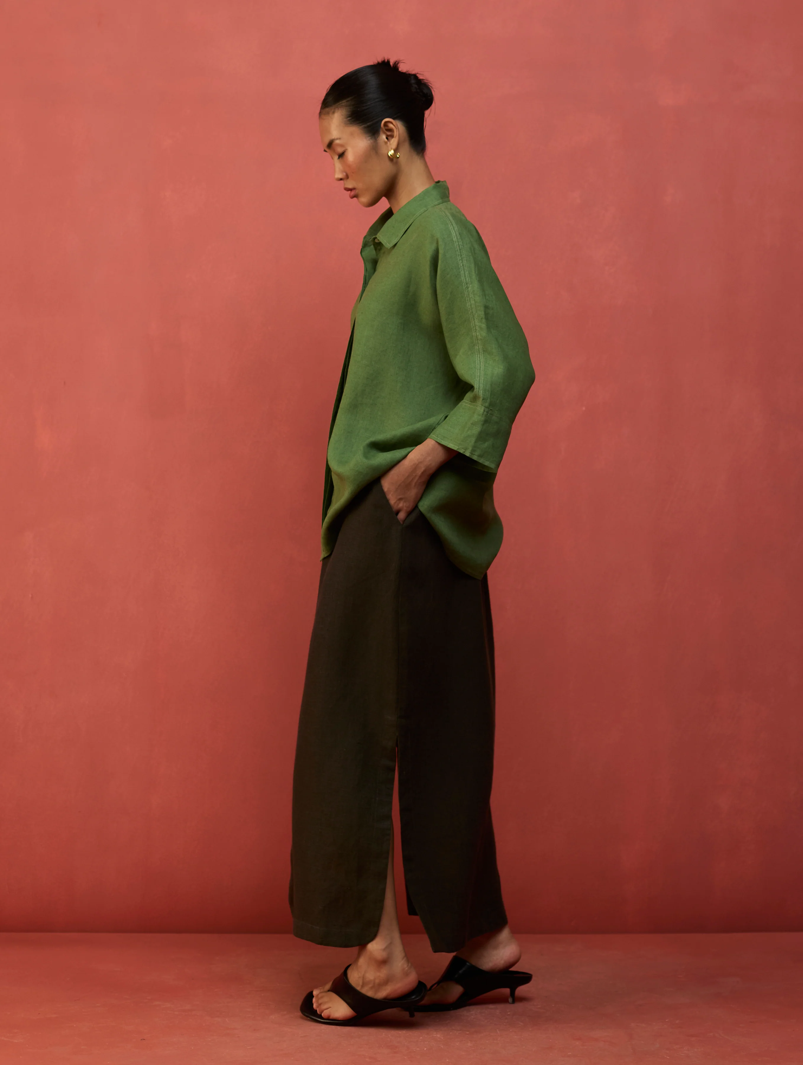 Yoko Forever Linen Co-ord Set - Fern Green - Image 10