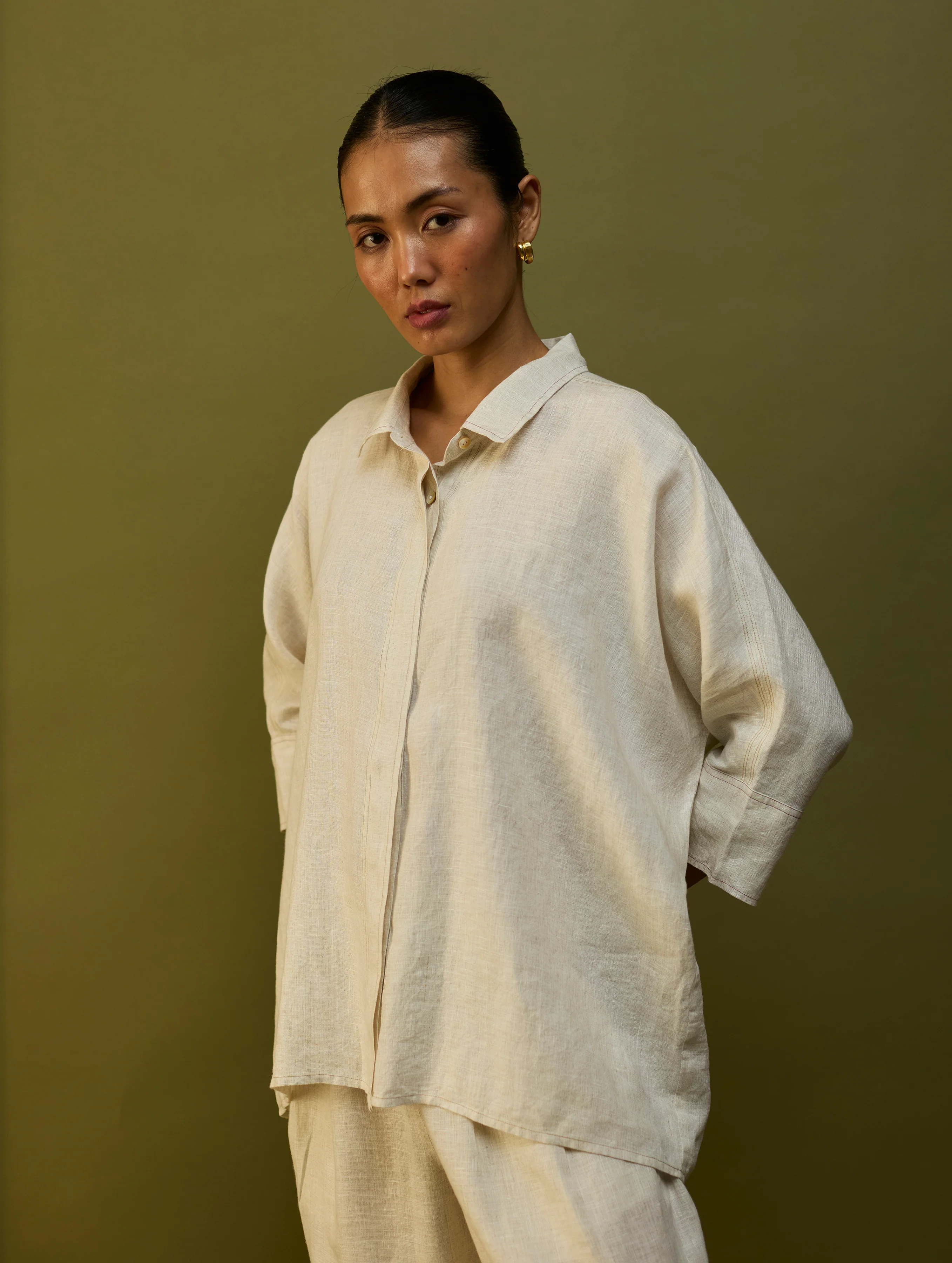 Yoko Forever Linen Co-ord Set - Off White - Image 3