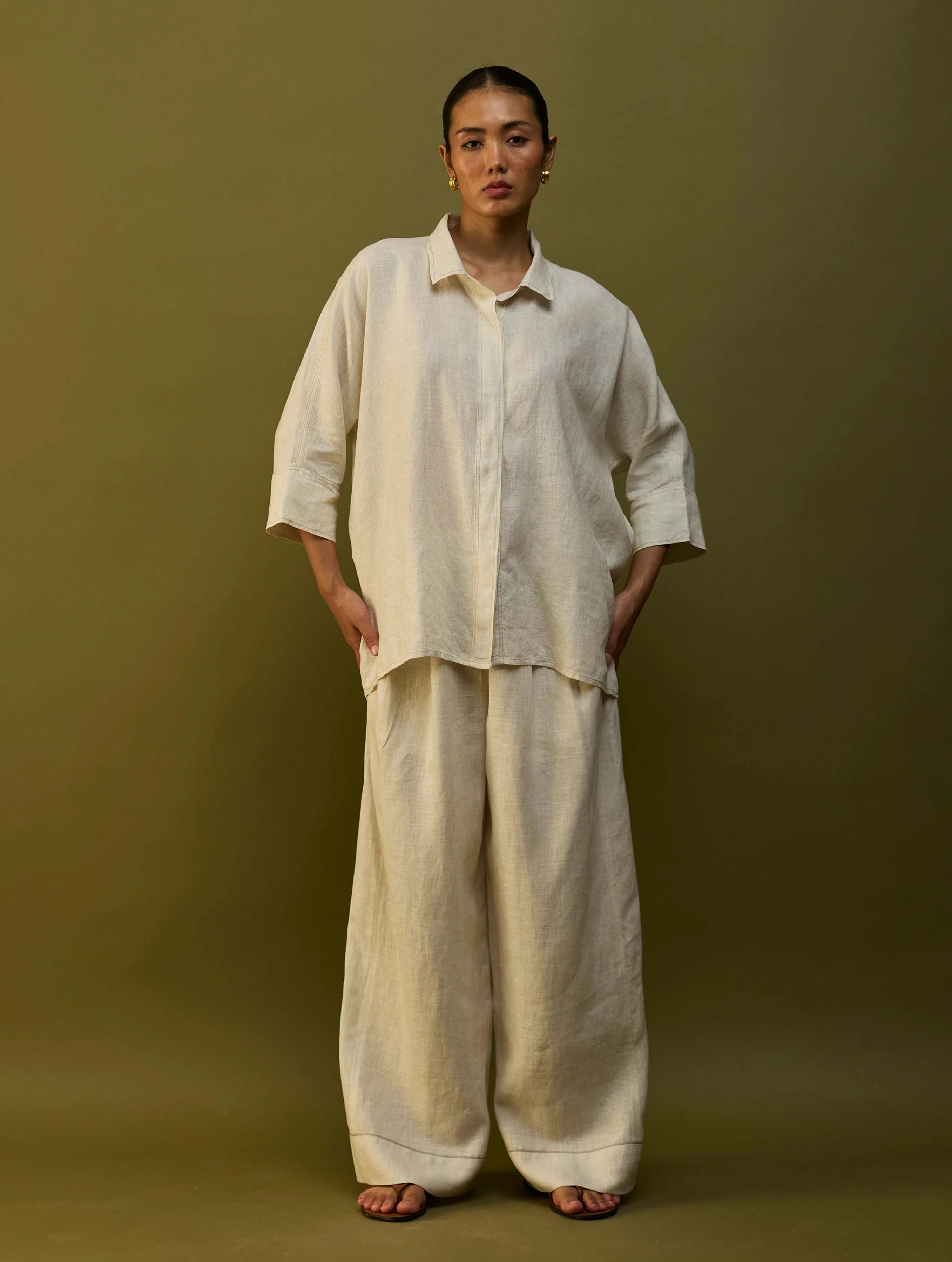 Yoko Forever Linen Co-ord Set - Off White - Image 9