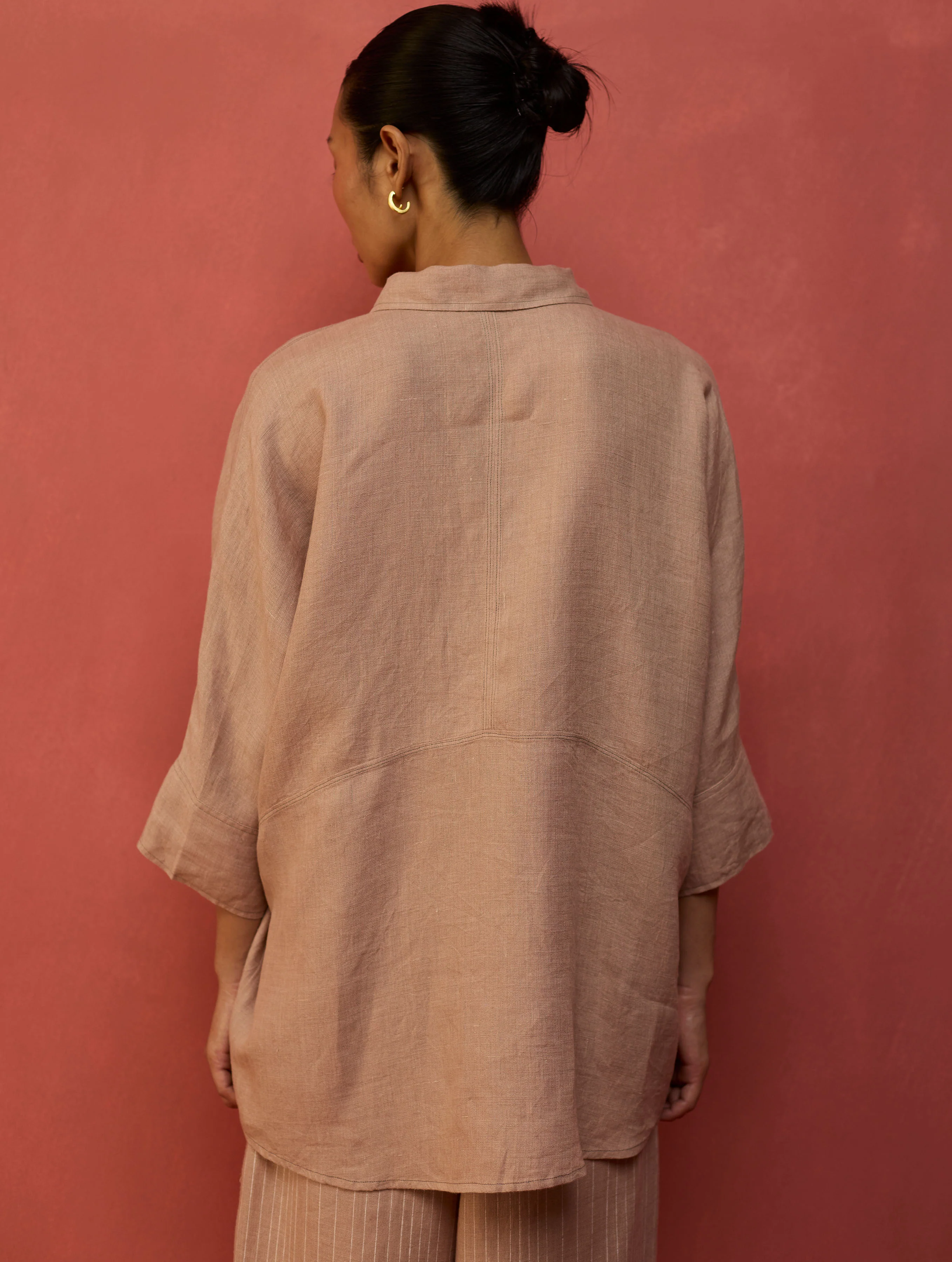Yoko Forever Linen Shirt - Dusty Rose - Image 7